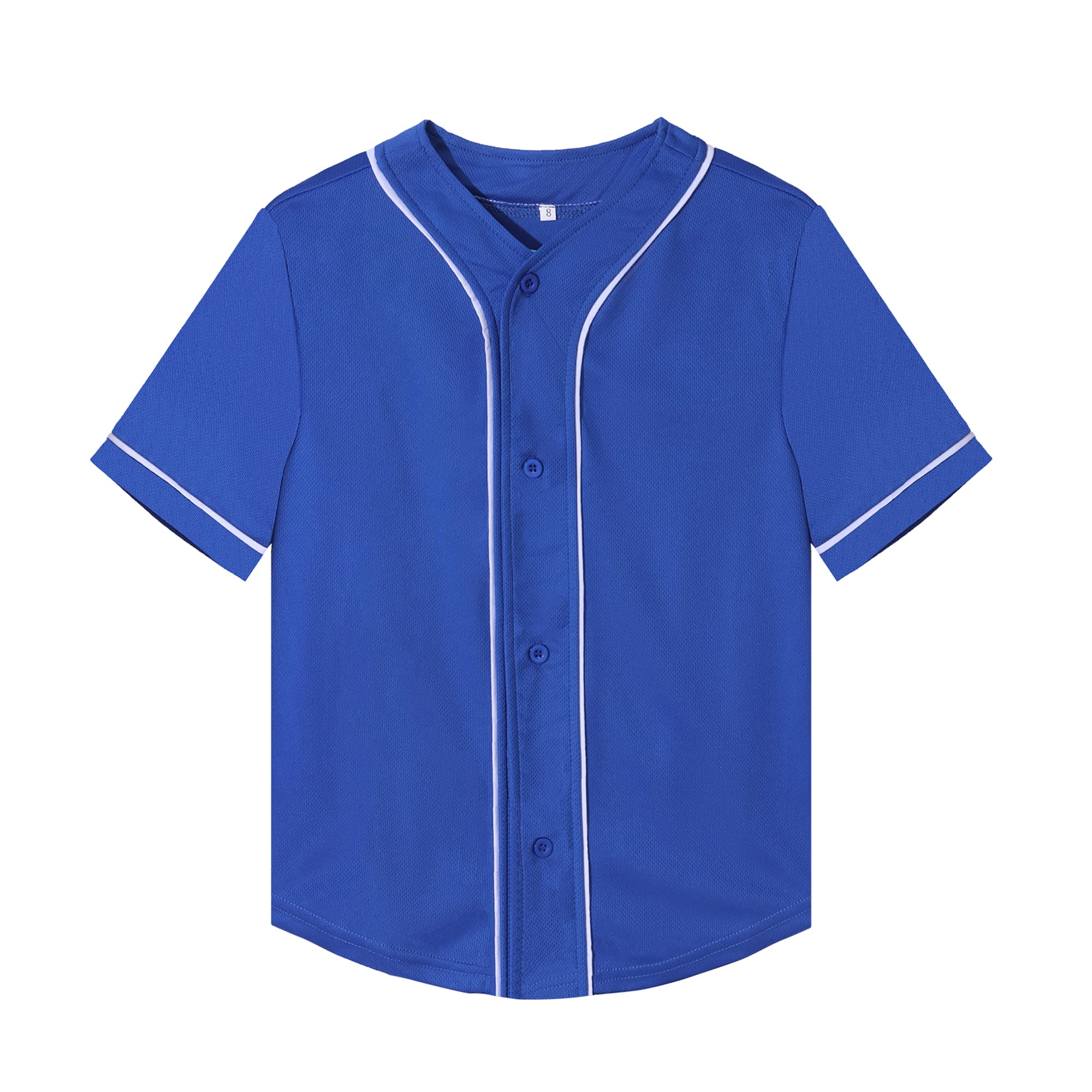Trendy Kids Baseball Jersey Button-Up T-Shirt - Boys & Girls Short Sleeve Hip Hop Style Black and White Tee for Sports, Casual Wear & Street Fashion