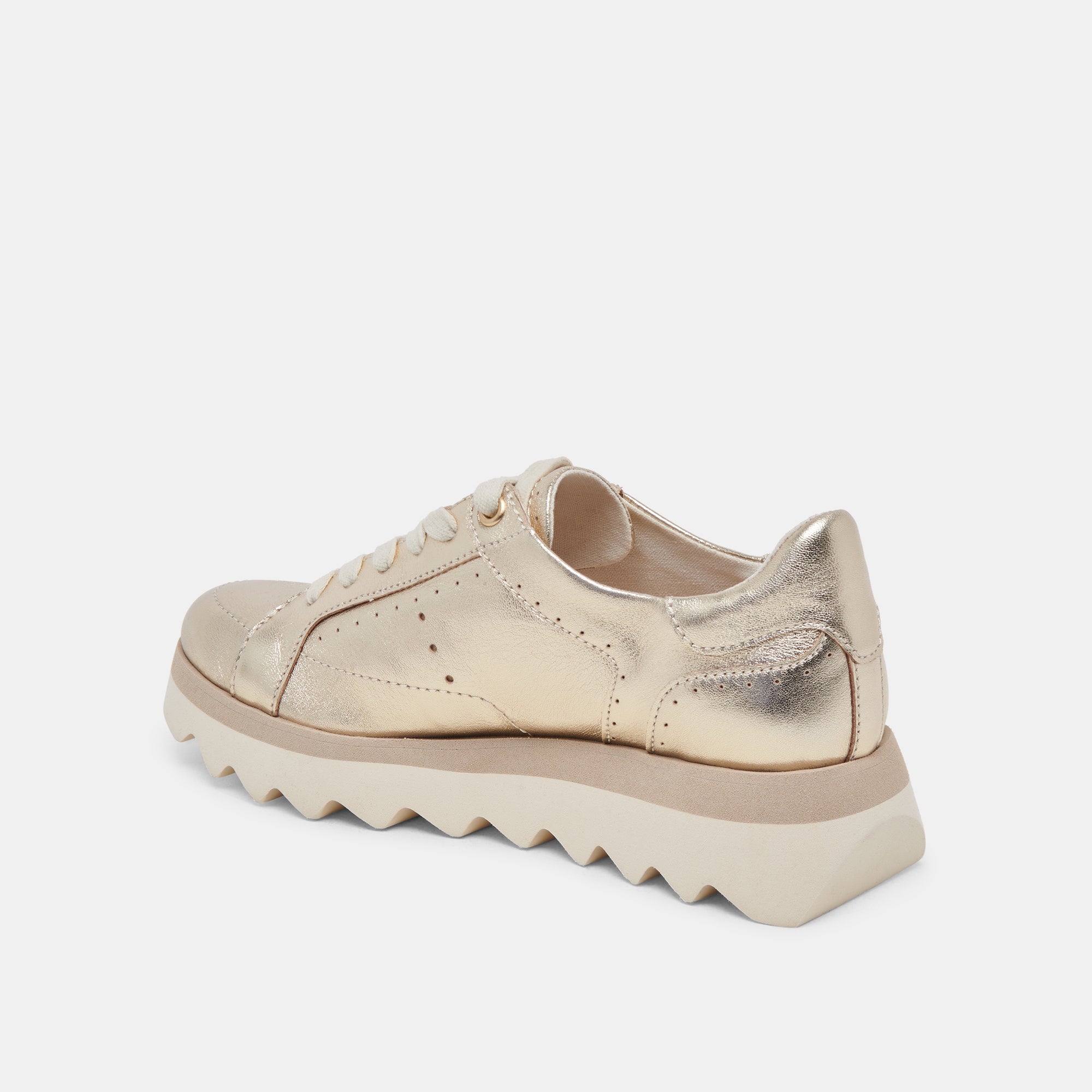 JORGIE Platinum Metallic Leather Sneakers - Women's Fashion Shoes for Casual Wear & Running | Comfortable & Stylish for Everyday Use