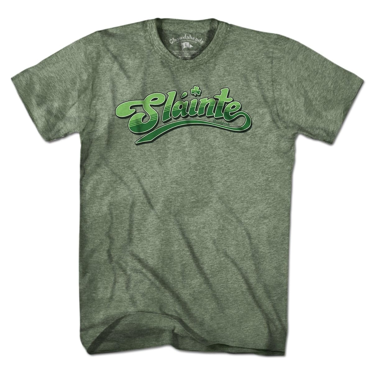 Chowdaheadz Slainte Vintage T-Shirt - Soft Unisex Cotton Blend Tee for St. Patrick's Day & Irish Pub Outfits