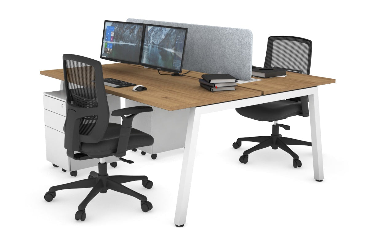 2-Person Office Workstation Desk - 1800L x 700W Dimensions - Perfect for Shared Workspaces & Collaborative Office Environments