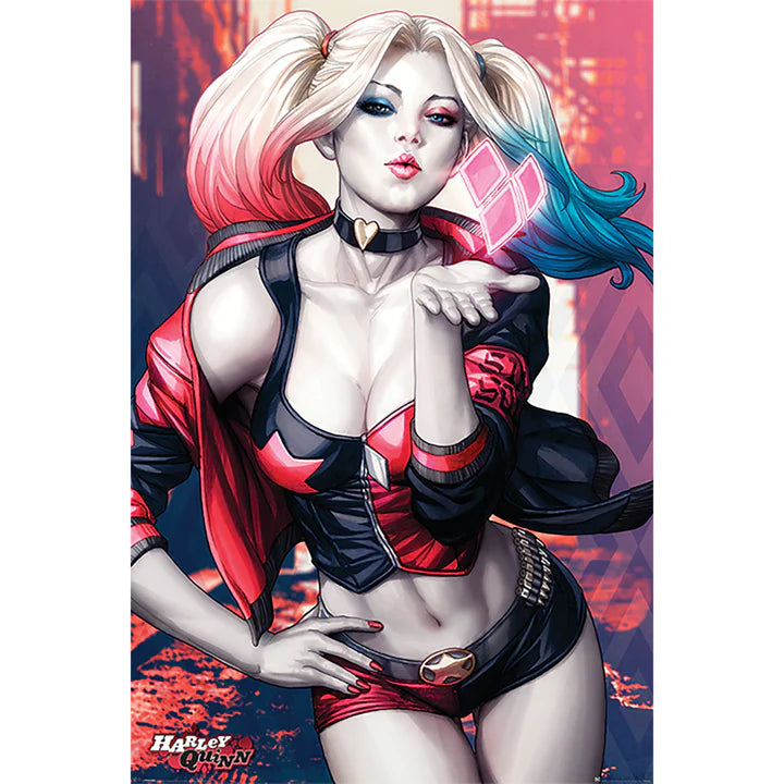 Batman (Harley Quinn Kiss) Maxi Poster - DC Comics Superhero Wall Art Decor for Bedroom, Living Room & Office - Perfect Gift for Batman Fans & Comic Book Collectors