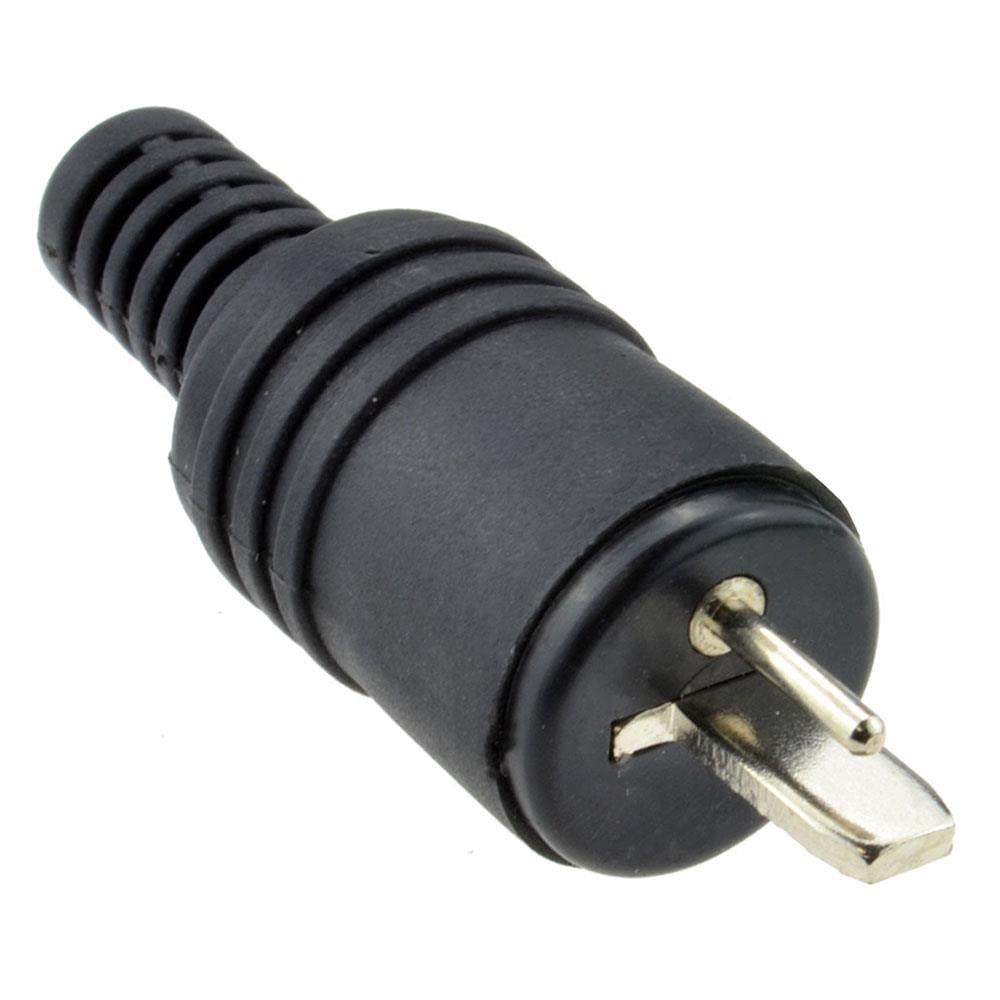 2-Pin Black DIN Plug Connector - 2 Pack Screw Terminal for Speaker, HiFi, Power, Audio, Lamp & Signal Adapters - Perfect for Home Theater & DIY Electronics Projects