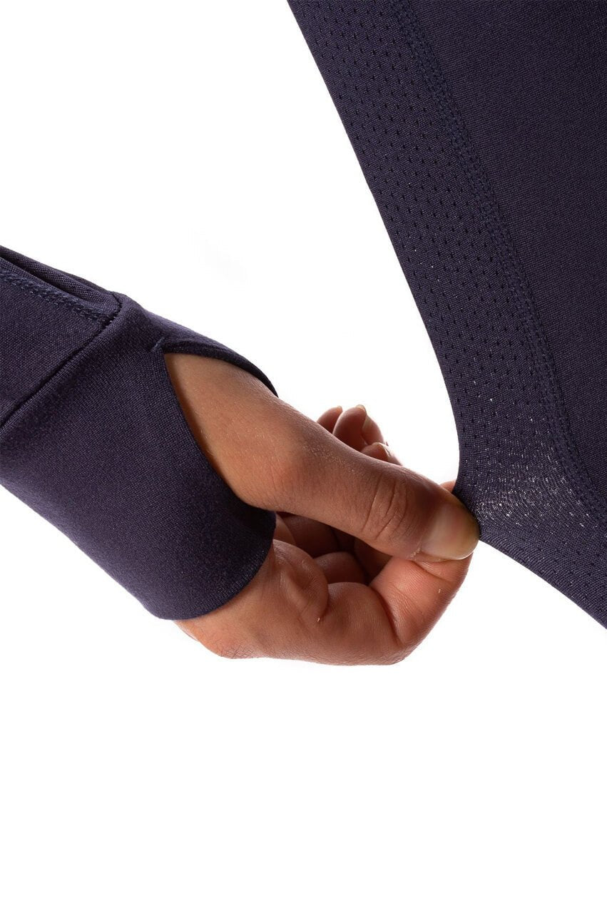 Navy Blue Contrast Quarter Zip Pullover Sweater for Men | Casual & Athletic Wear | Perfect for Workouts, Golf, and Outdoor Activities