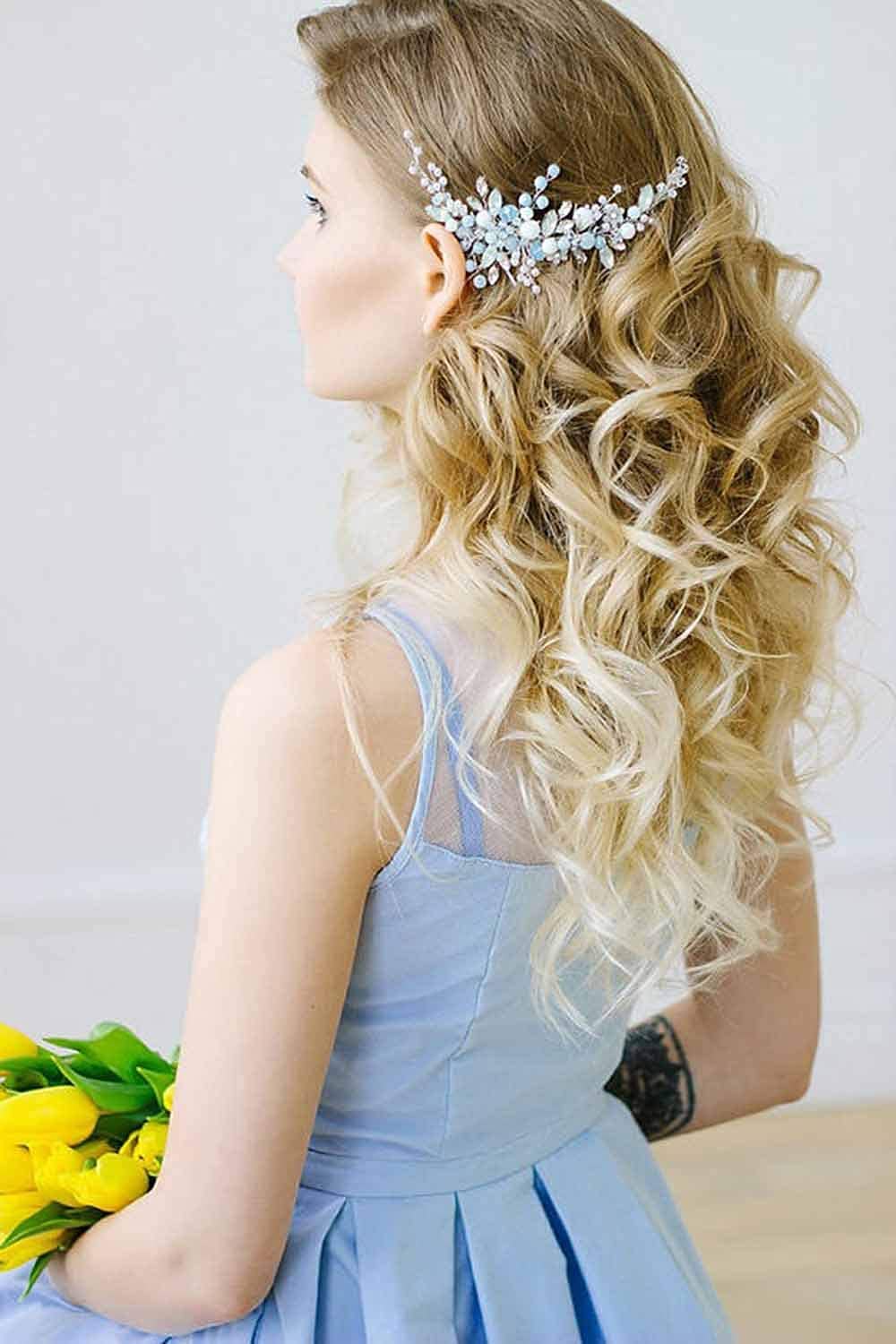 Silver Crystal Bridal Hair Comb with Rhinestones – Elegant Wedding Hair Accessories for Women & Girls | Perfect for Brides, Bridesmaids, and Special Occasions