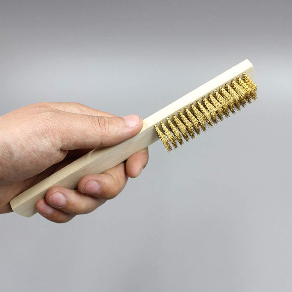 4pcs Brass Scratch Brush - Jewelry & Household Cleaning Tools for Electric Drill & Wooden Stripping
