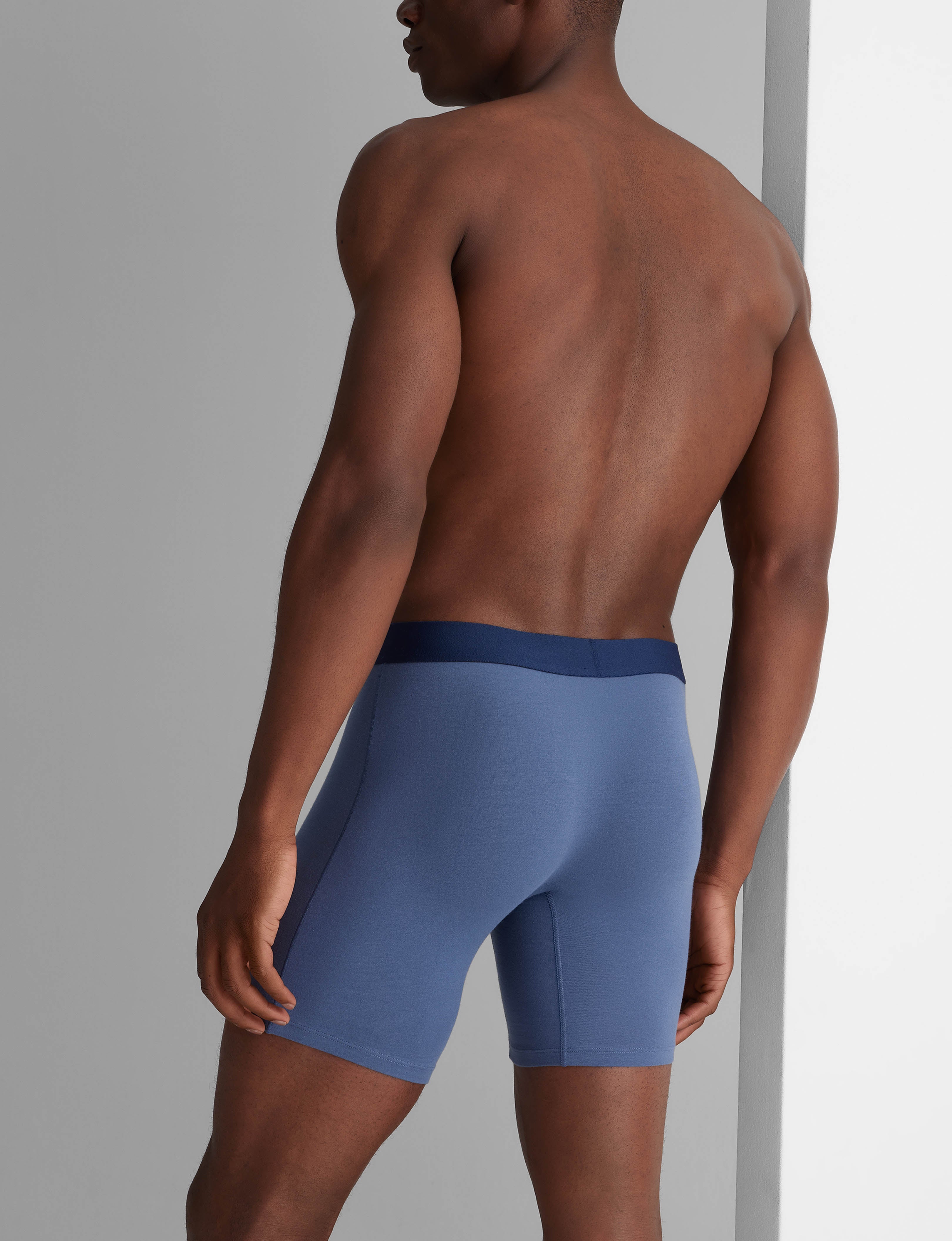 Breathable Cotton Mid-Length Boxer Briefs - 6 Pack for Men | Soft Comfort Underwear for Daily Wear, Workout & Sleep