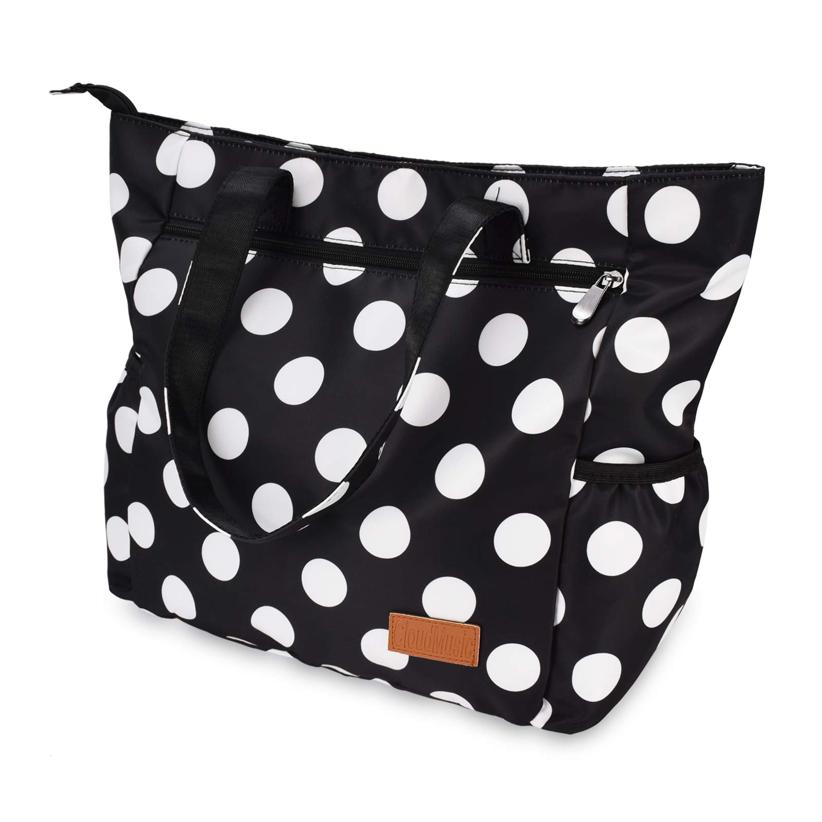 CLOUDMUSIC Large Waterproof Shoulder Tote Bag for Women - Perfect for Nurses, Teachers, Work, Gym, Travel & Beach - Spacious & Durable Everyday Carryall