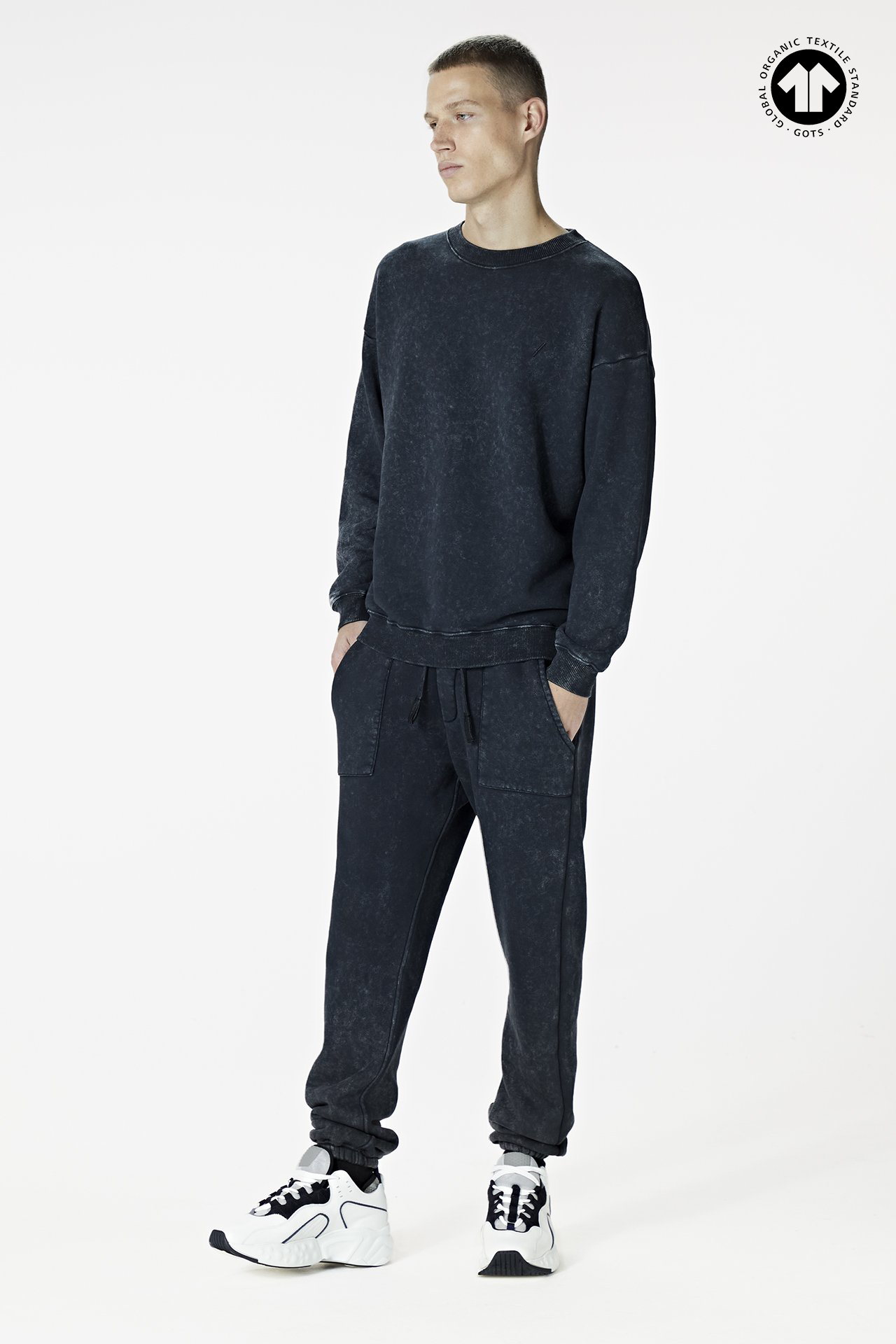 530 Washed Black Sweatshirt for Men - Soft Cotton Pullover Hoodie for Casual Wear, Gym & Street Style