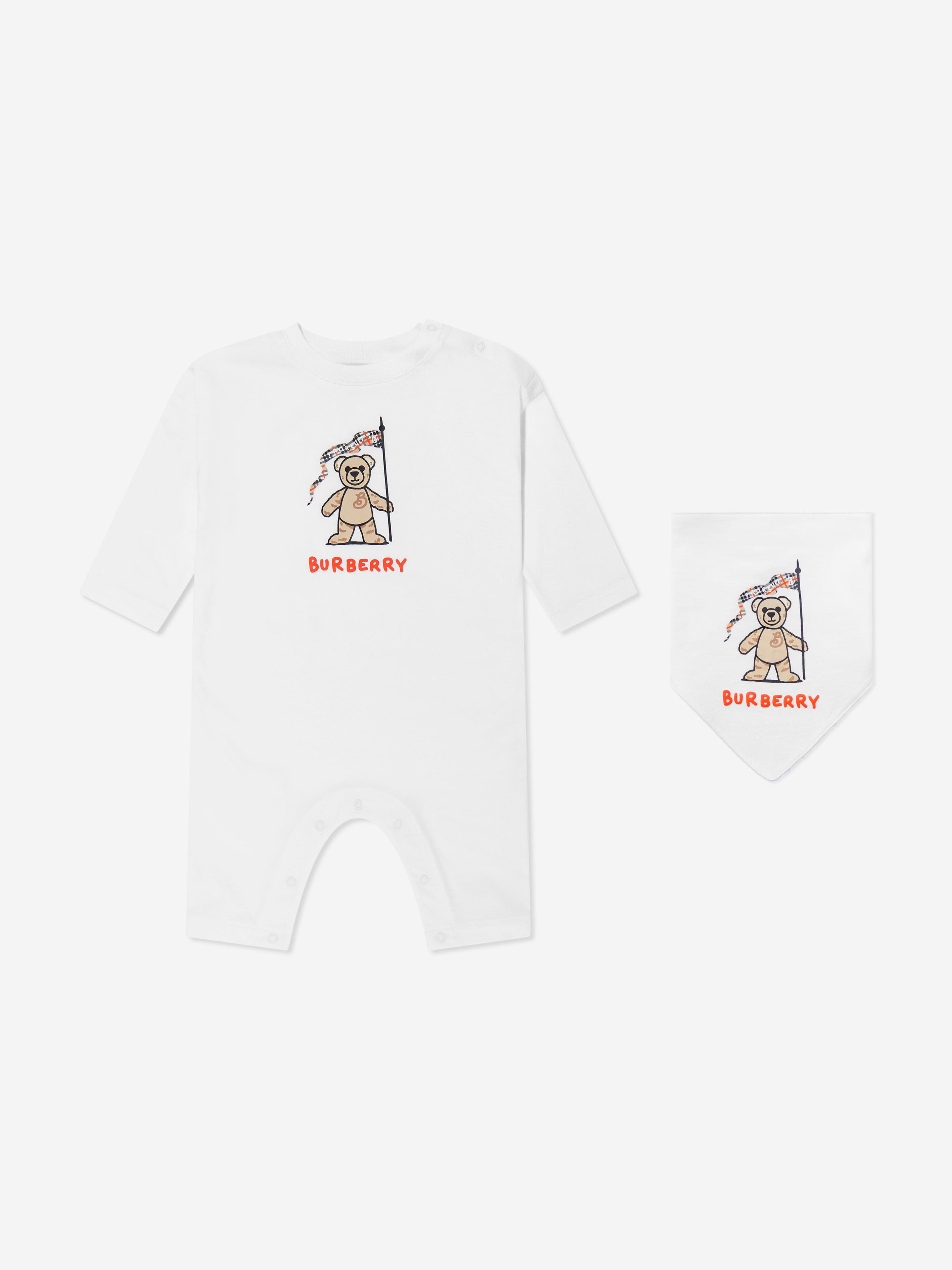 Baby Casey Bear Romper Set - White Cotton Jumpsuit for Newborns & Infants | Perfect for Photo Shoots, Birthday Parties & Everyday Wear