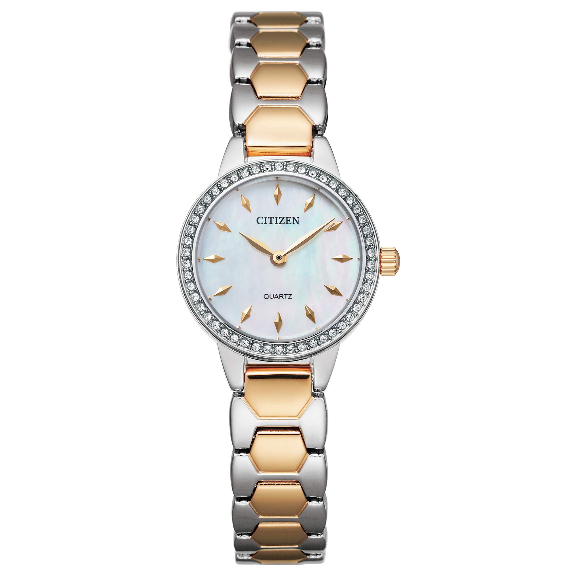 Citizen Quartz Women's Watch - Stainless Steel Case & Crystal Accent - Elegant & Durable Timepiece for Work, Parties & Everyday Wear