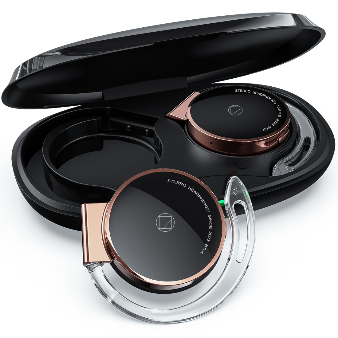 Open Ear Wireless Earbuds with 4 Mics, 42H Playtime & Charging Case - Bluetooth Running Headphones for Outdoor Sports, Cycling, Gym Workouts