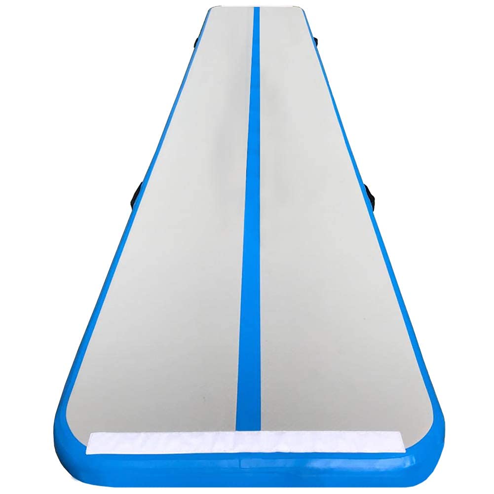 10ft 13ft 16ft 20ft Inflatable Gymnastics Air Mat - Portable Tumbling Track for Home Gym, Yoga, Kids Play, Taekwondo & Sports Training - Includes Air Pump - Perfect for Indoor/Outdoor Exercise & Backyard Activities