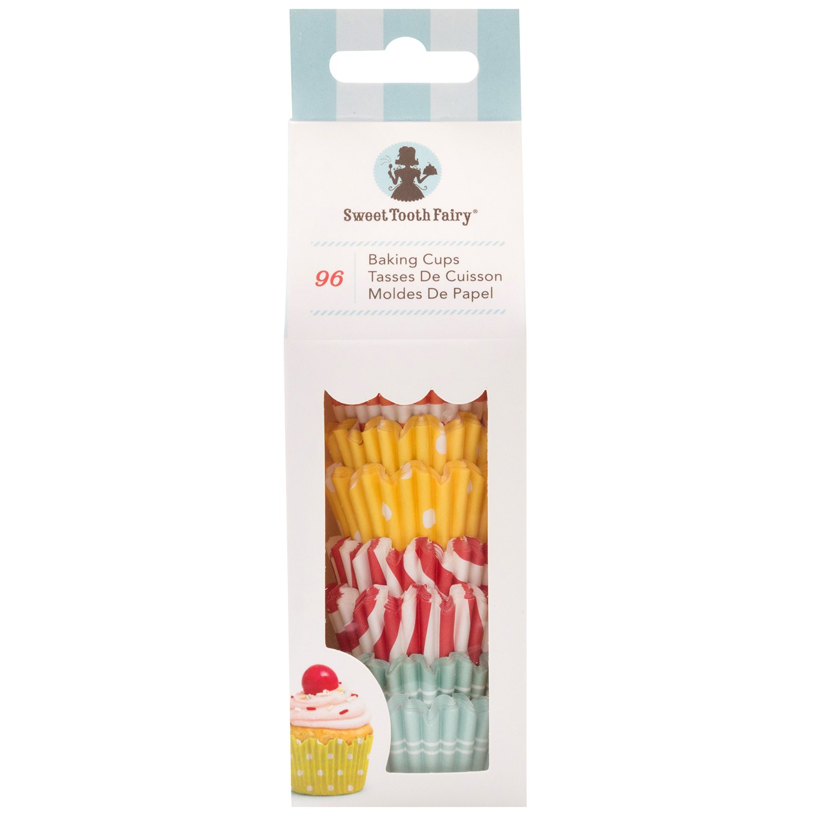 Sweet Tooth Fairy 320121 96-Piece Mini Baking Cups - Vibrant Colorful Paper Liners for Cupcakes, Muffins & Desserts | Perfect for Birthday Parties, Baby Showers & Holiday Baking