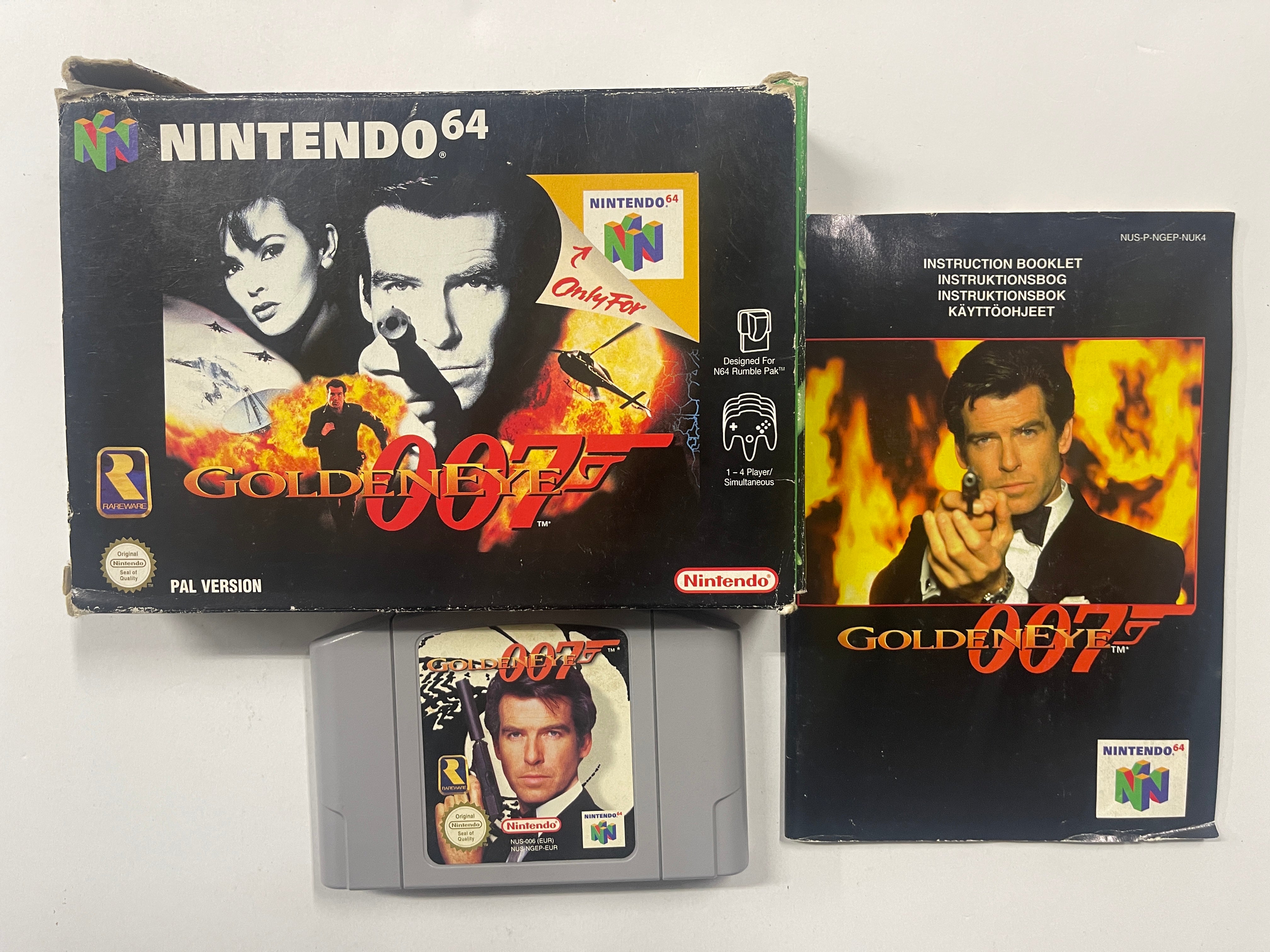 GoldenEye 007 Nintendo 64 Complete In Box - Rare Retro Video Game for N64 Console Collectors | Perfect for Gaming Nostalgia & Display