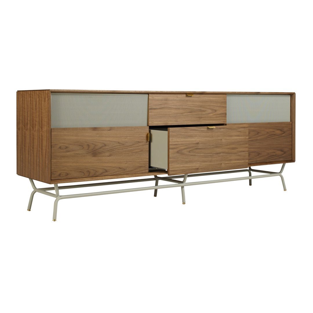 2-Door 2-Drawer Entryway Console Table - Modern Narrow Hallway Sofa Table for Small Spaces, Living Room & Bedroom Storage Furniture
