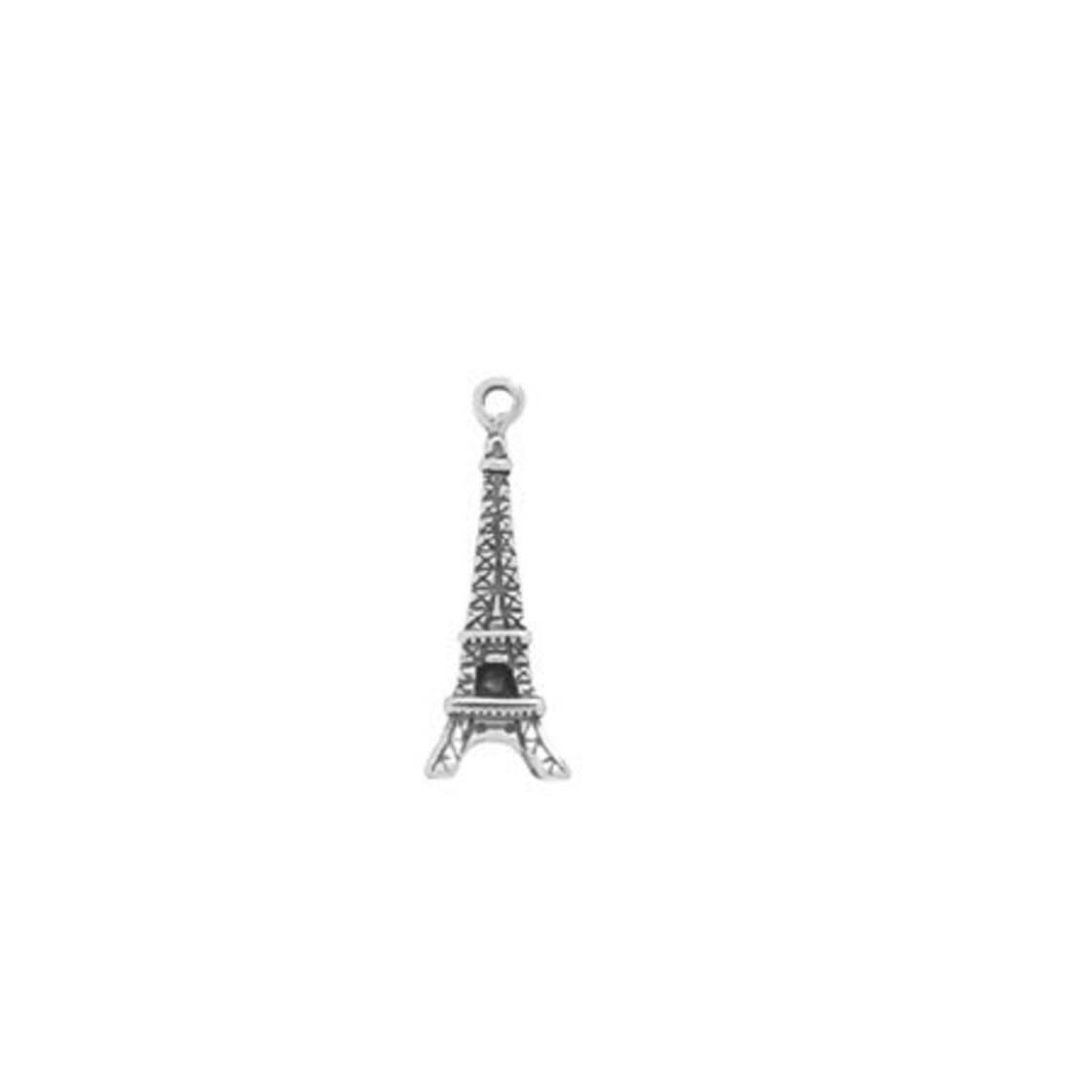 Eiffel Tower Charm Sterling Silver Pendant - Paris Inspired Jewelry for Necklace Making, DIY Crafts & Gifts | Perfect for Travel Lovers & Francophiles