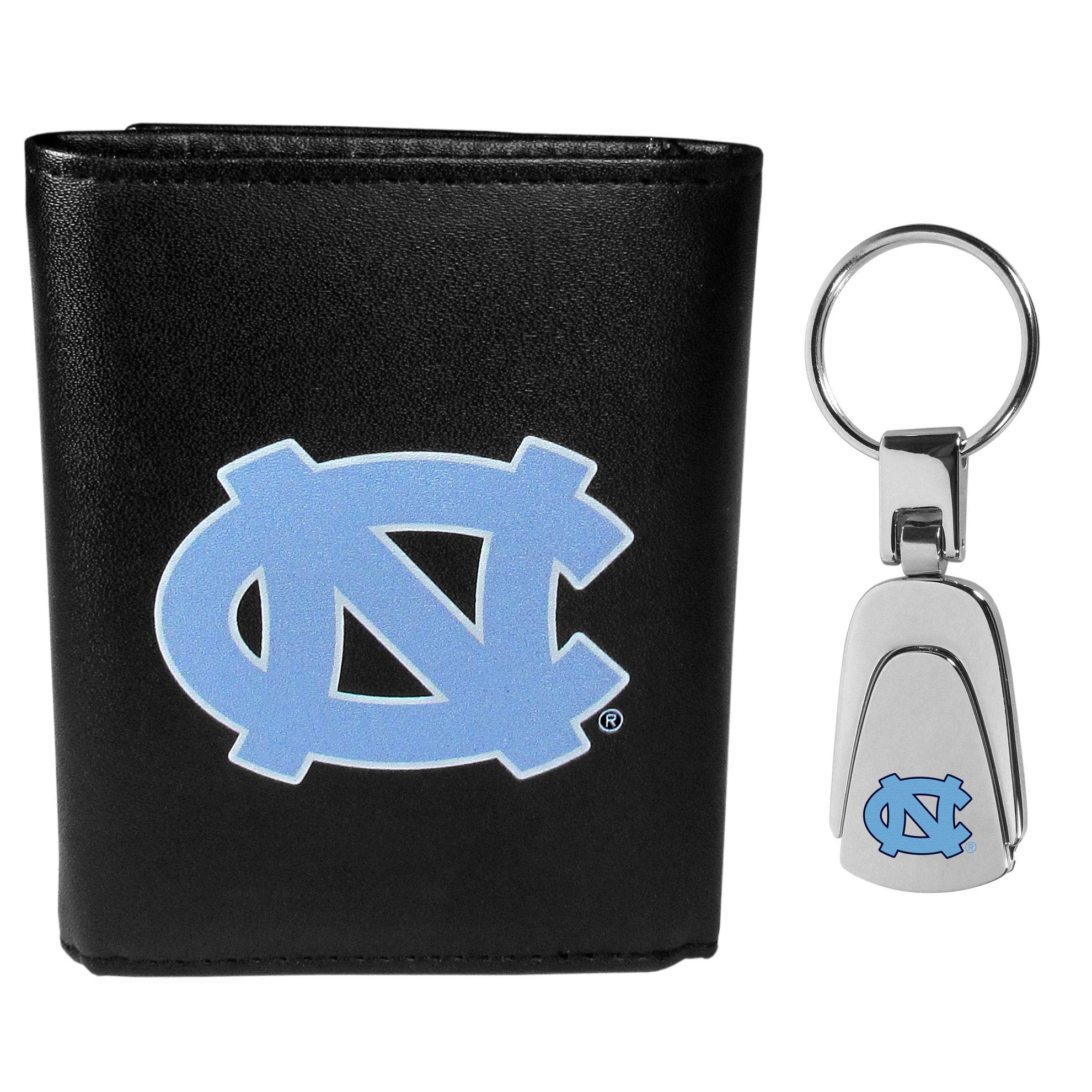 Premium Siskiyou Tri-Fold Leather Wallet with RFID Blocking & Detachable Steel Keychain - Stylish & Secure for Men's Everyday Carry, Travel & Business