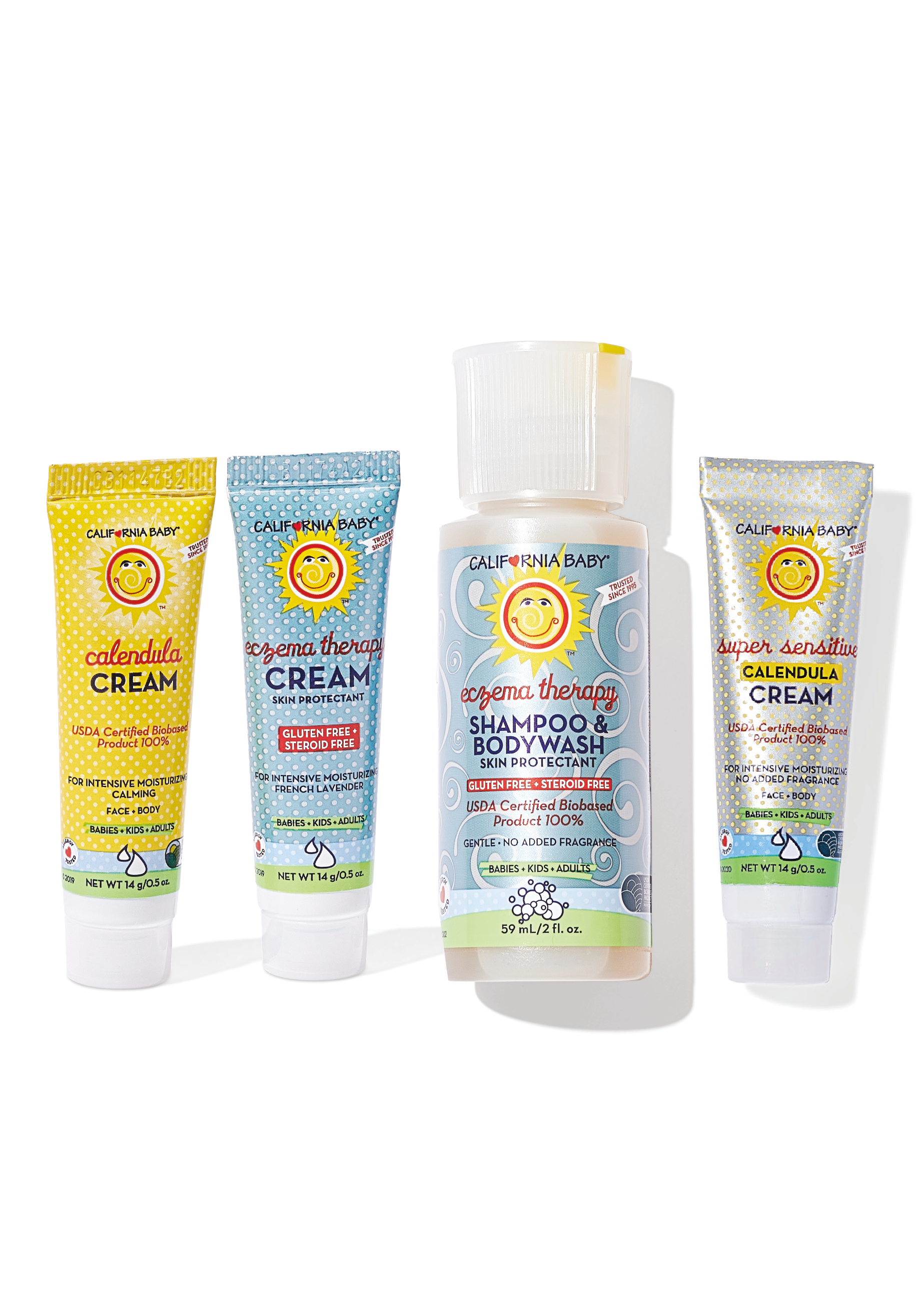 Eczema Relief Sample Pack - Natural Soothing Cream & Lotion for Dry, Itchy Skin - Perfect for Travel, Home & On-the-Go Care