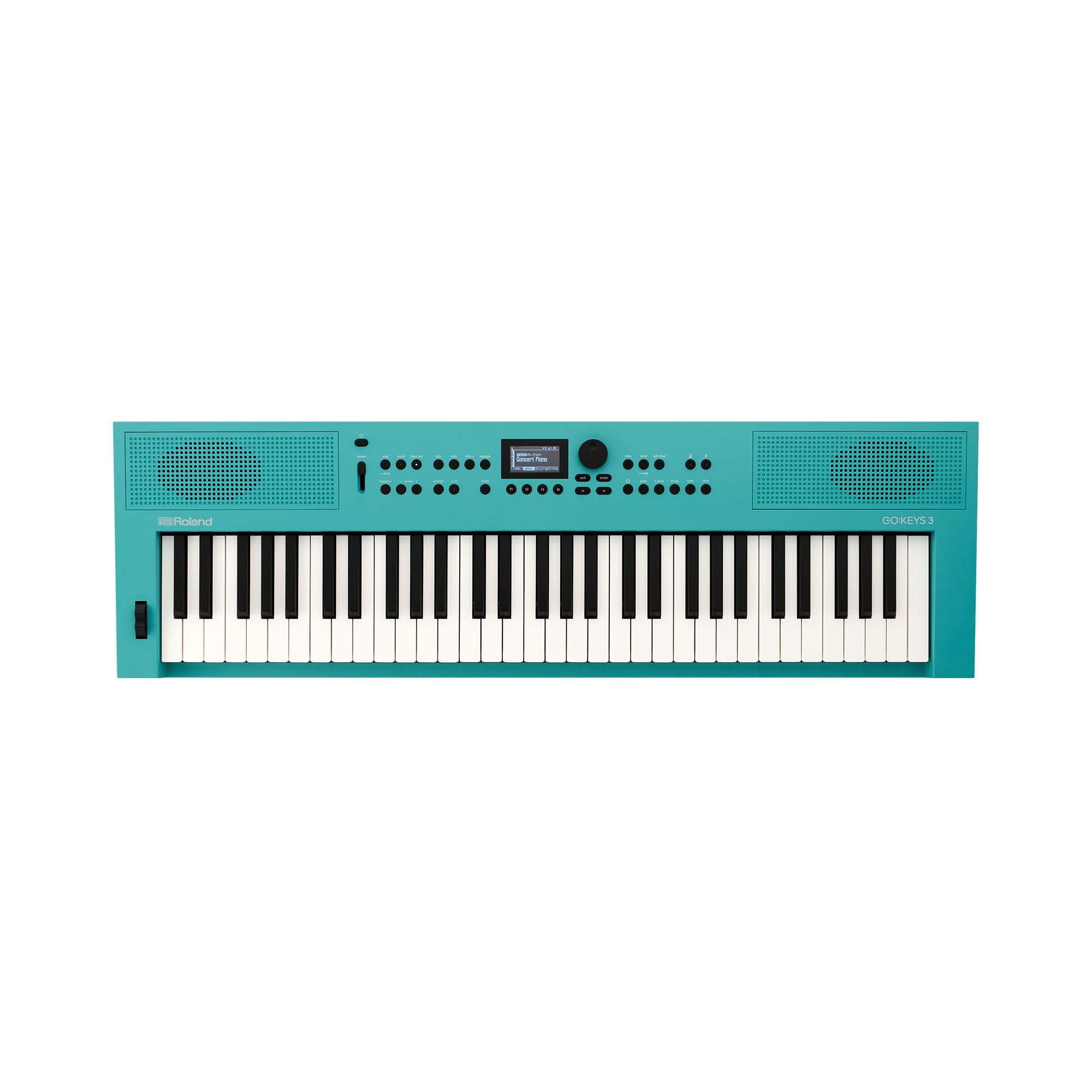 Roland GO:KEYS 3 61-Key Portable Music Keyboard with Built-In Speakers | Bluetooth MIDI & Audio Streaming | Lightweight for Home, Studio & Live Performance - Turquoise