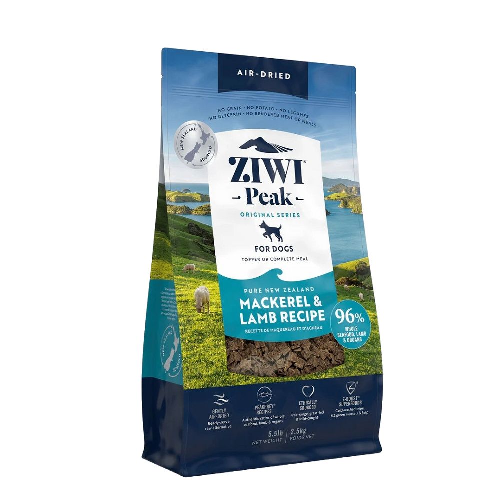 Premium Air-Dried Mackerel & Lamb Dog Food - High Protein, Grain-Free, All-Natural Treats for Small & Large Dogs - Perfect for Training, Rewards & Daily Nutrition