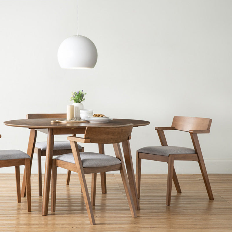 Zola Modern Dining Chair - Solid Oak Wood Frame with Light Grey Upholstery - Perfect for Kitchen, Dining Room, and Home Office Seating