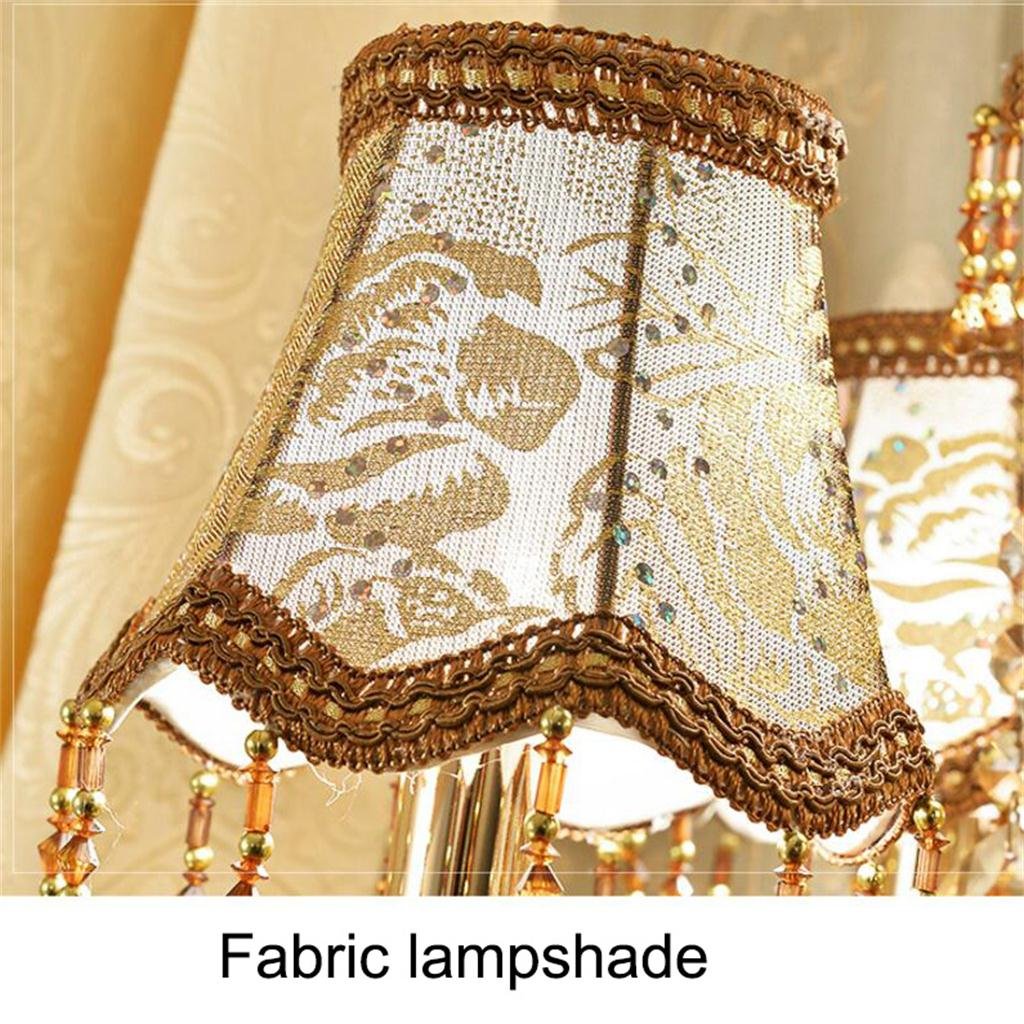 Luxury Gold Crystal Table Lamp with Fabric Shade - Elegant Home Decor for Living Room, Bedroom & Nightstand - Uncle Sam LI Brand - Perfect for Ambient Lighting & Stylish Interior Design