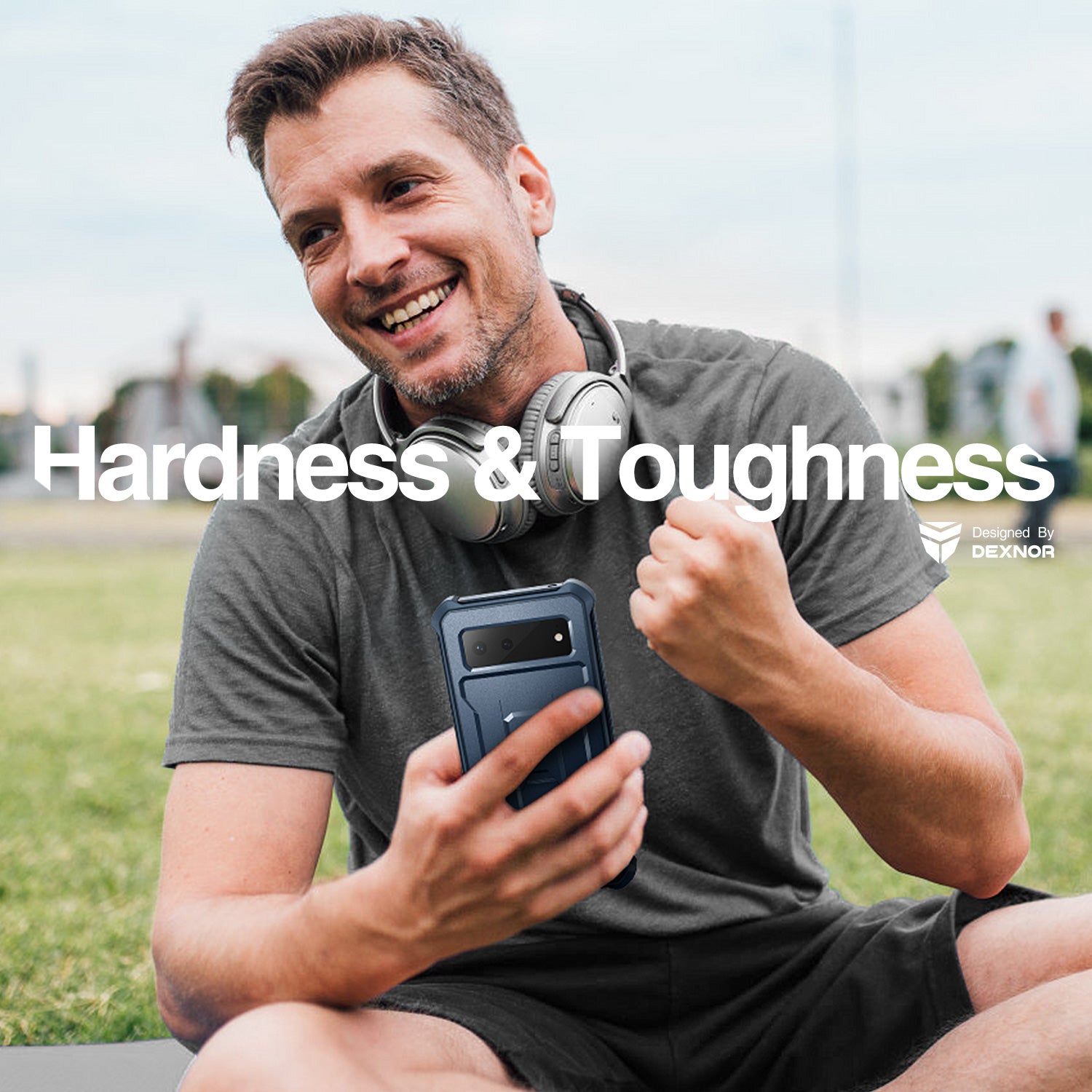Dexnor Heavy Duty Shockproof Rugged Case for Google Pixel 6 with Built-in Screen Protector, Full Body Bumper & Kickstand - Perfect for Outdoor Activities, Work, and Daily Protection