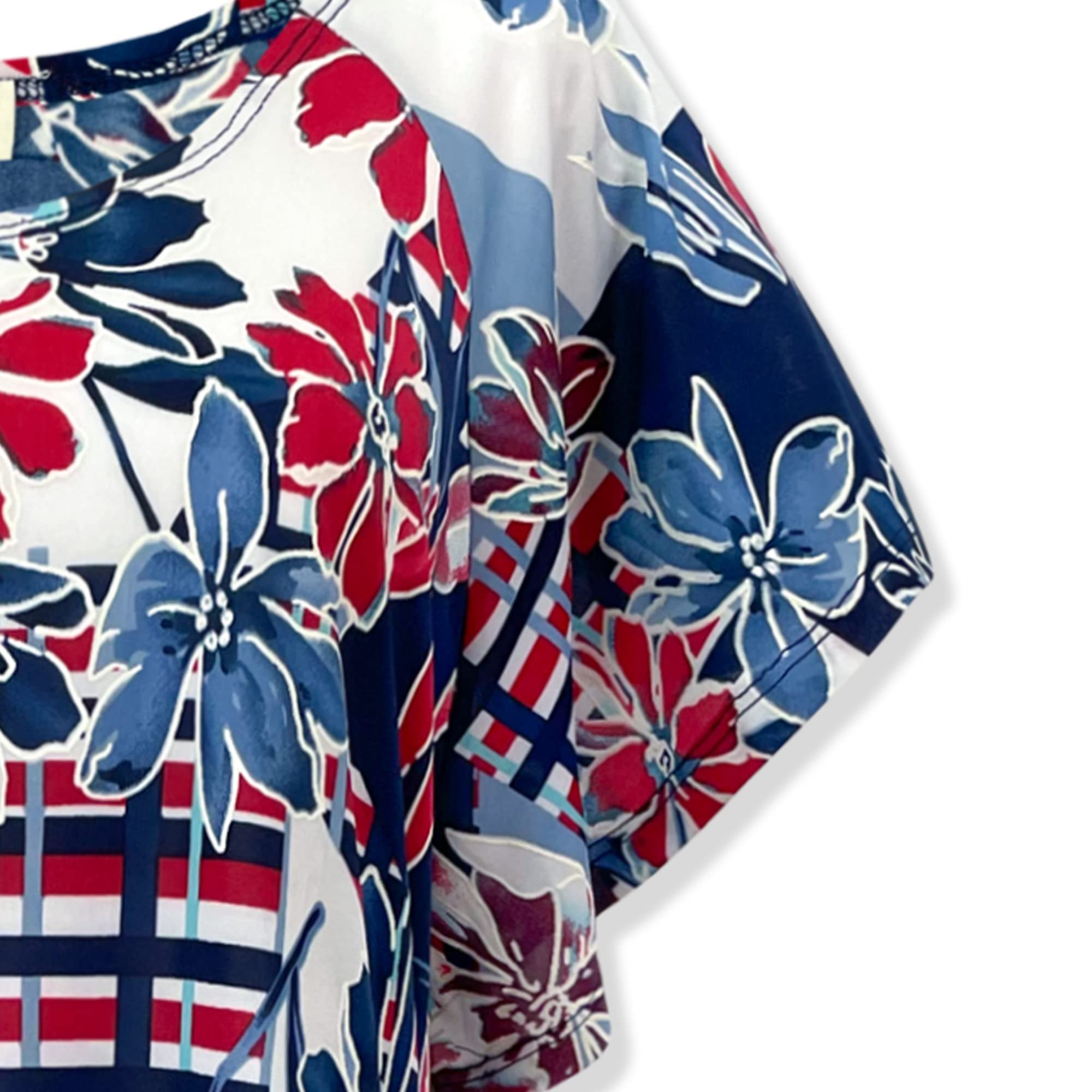 Black Flutter Sleeve Floral Tunic Top for Women - Summer Outfits
