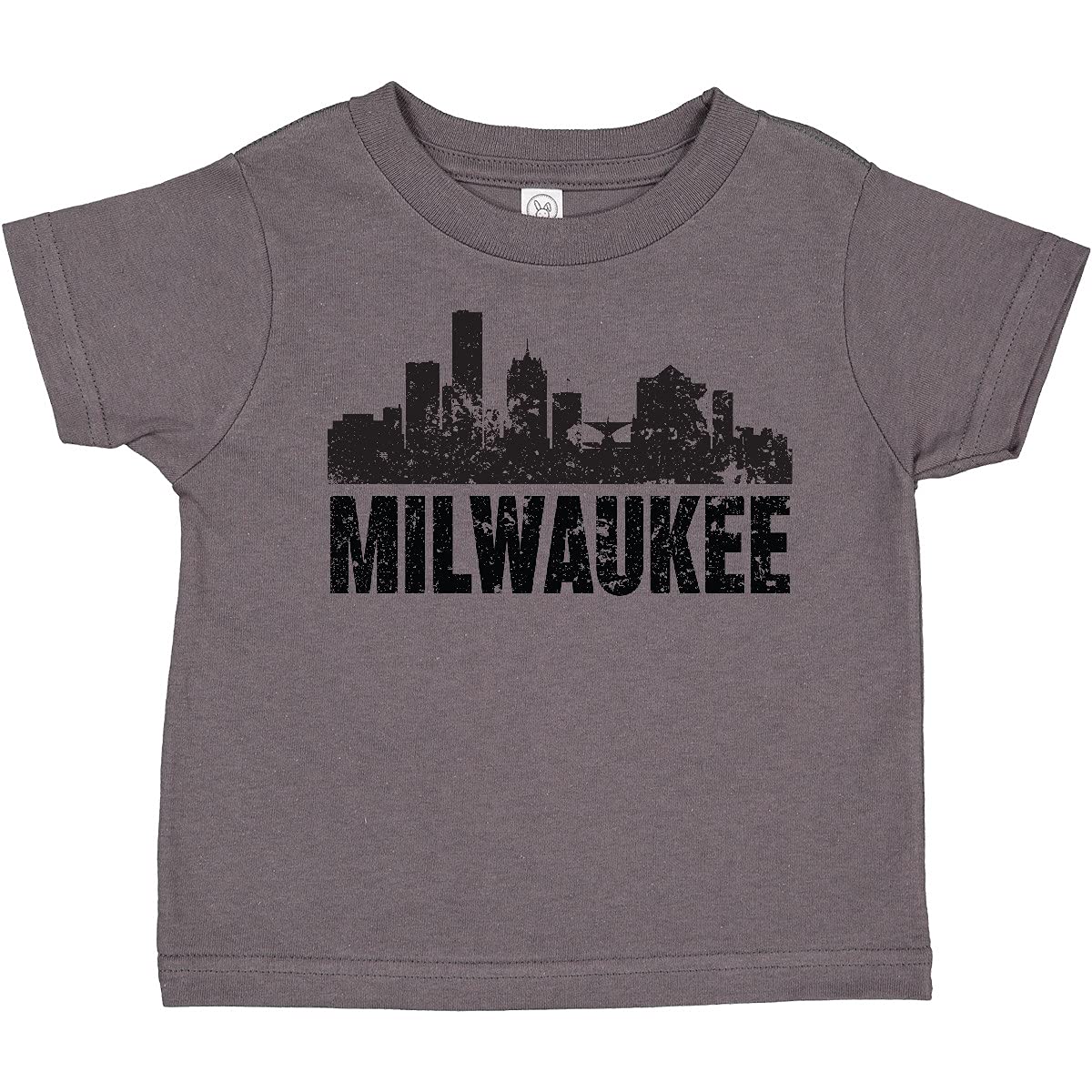 Inktastic Milwaukee Skyline Grunge Toddler T-Shirt - Cool Graphic Tee for Boys & Girls - Perfect for Casual Wear, Playdates & Family Outings