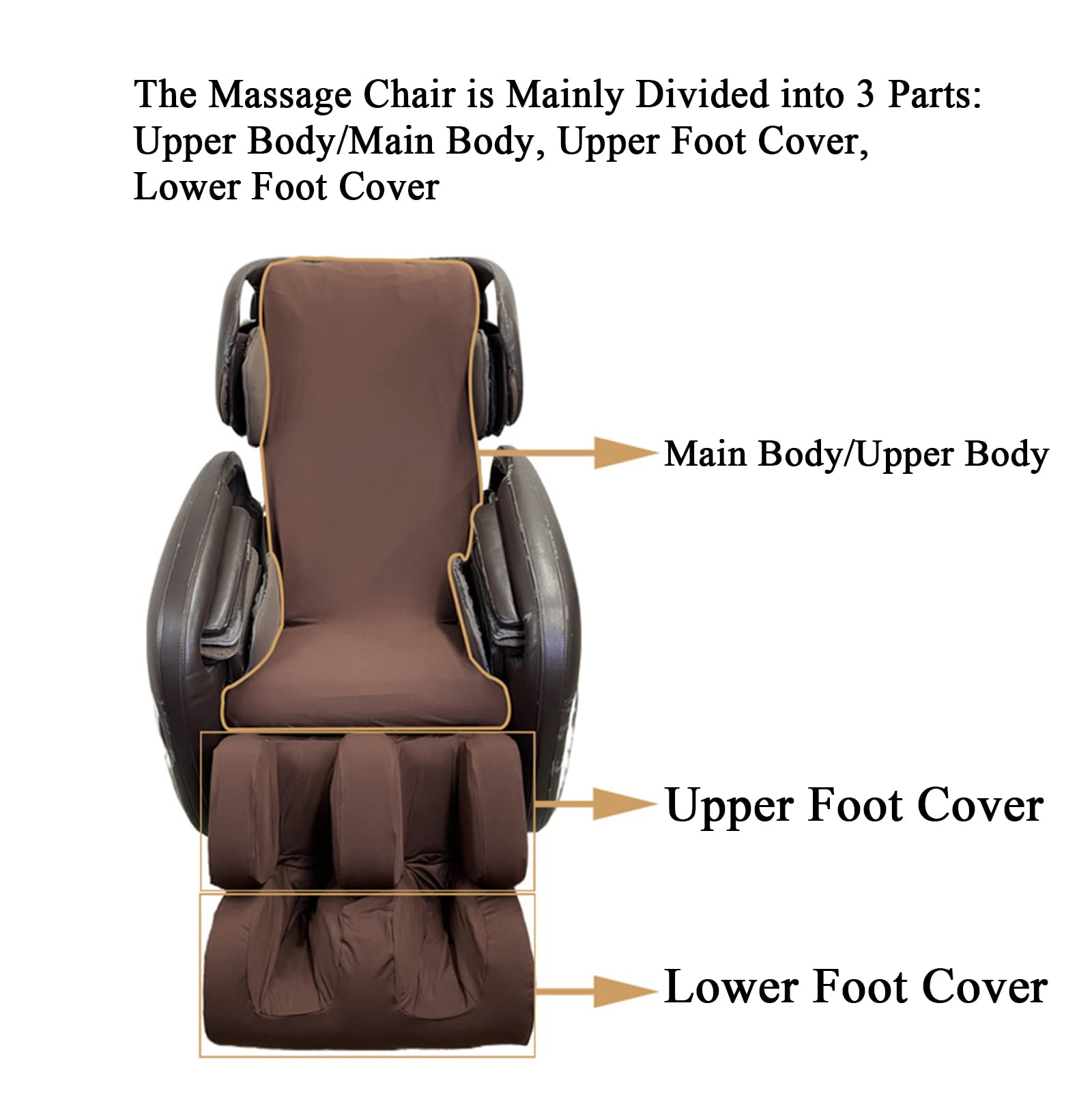 Premium Massage Chair Cover - Stretchable Milk Silk Fabric, Universal Fit for Zero Gravity & Recliner Chairs (Gray) - Full Body Protection for Chivas & All Massage Chair Models - Ideal for Home, Office & Spa Relaxation