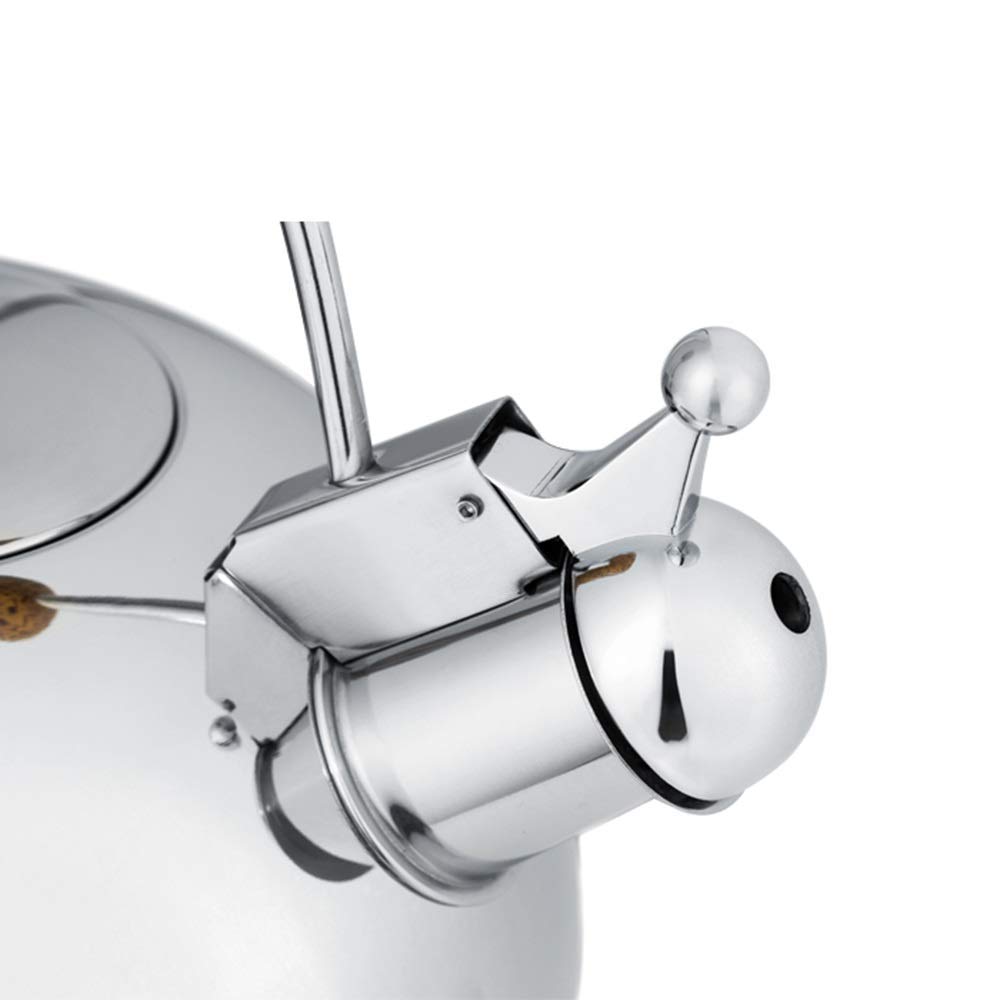 Premium Stainless Steel Whistling Stovetop Tea Kettle - 2.5L Capacity with Ergonomic Handle for Safe Pouring - Classic Silver Teapot for Gas & Electric Stoves - Perfect for Tea, Coffee & Hot Water Preparation in Home Kitchen