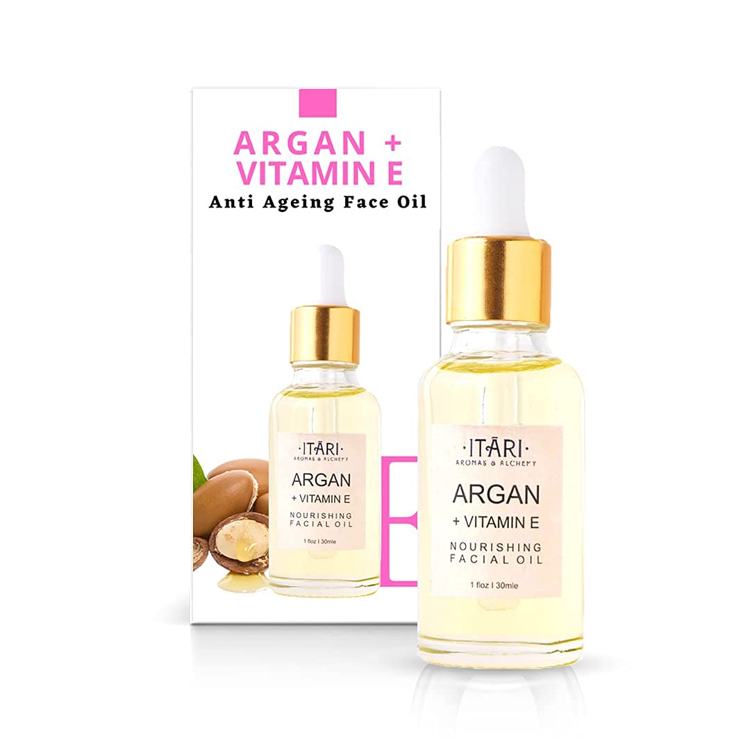 Itari Golden Glow Moroccan Argan Oil with Vitamin E, Avocado, Jojoba & Olive Oil - 100% Pure Natural Hair & Skin Treatment for Dryness, Frizz & Anti-Aging | Perfect for Daily Moisturizing, Hair Mask & Massage Therapy