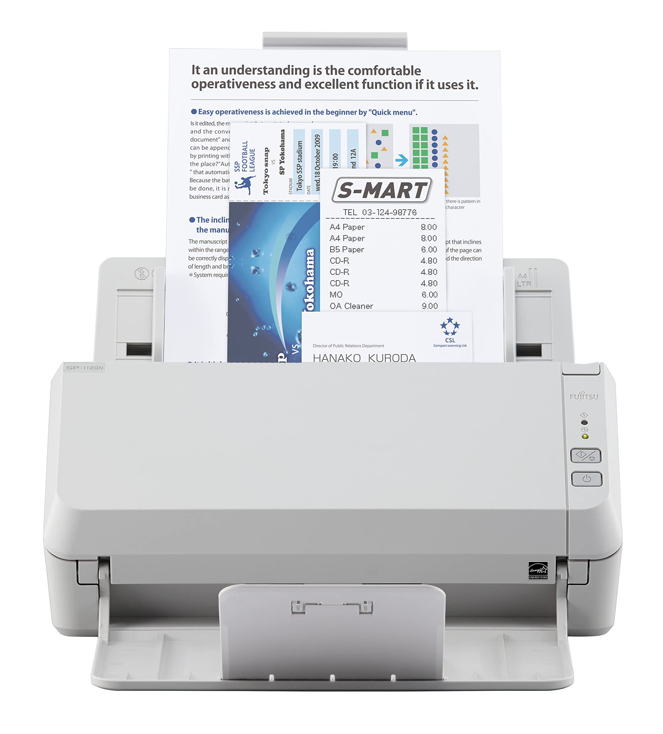 Fujitsu SP1125N Duplex Gigabit Ethernet Network Printer - 25ppm High-Speed Printing for Office & Home Use | Reliable Network Connectivity for Small Businesses