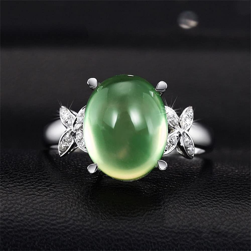 925 Sterling Silver Green Cat Eye Nephrite Butterfly Ring for Women – Elegant Eternity Engagement, Wedding, Promise & Party Band | Perfect for Anniversaries, Proposals & Special Occasions