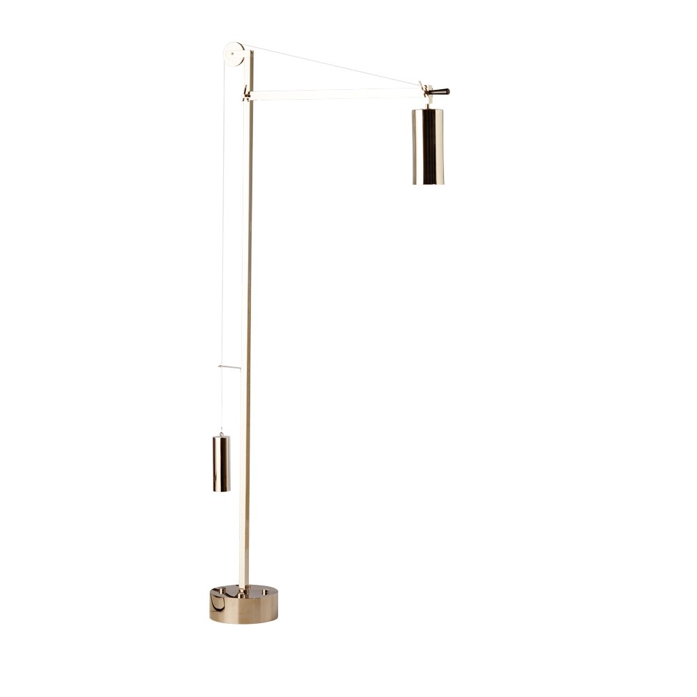 TECNOLUMEN BH 23 Bauhaus Style Modern Floor Lamp - Adjustable Height LED Light for Living Room, Bedroom & Office Decor