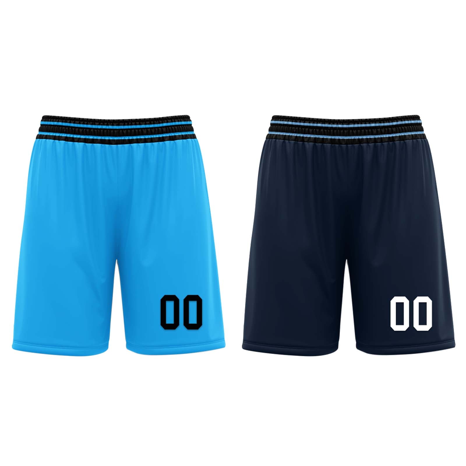 Custom Light Blue & Black Los Angeles City Edition Reversible Basketball Jersey - Personalized NBA-Inspired Sports Apparel for Men & Women - Perfect for Games, Training, and Fan Gear (BBJ01R D0610 13)