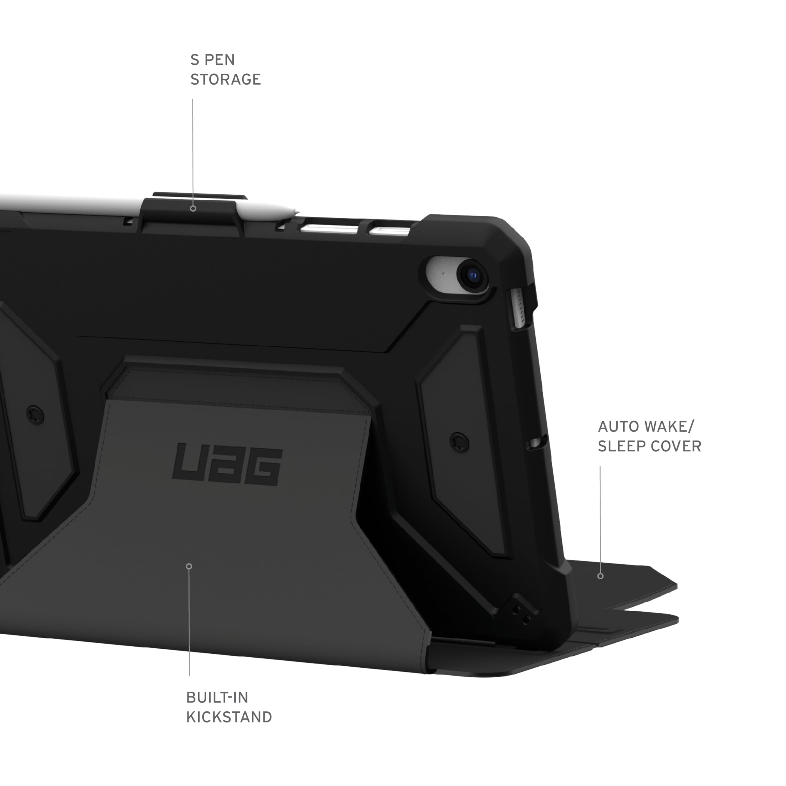 UAG Metropolis SE Rugged Case for Samsung Galaxy Tab S9 FE - Military Drop-Proof Protection with Kickstand, Auto Wake/Sleep & S Pen Holder | Perfect for Work, Travel & Outdoor Use | by URBAN ARMOR GEAR