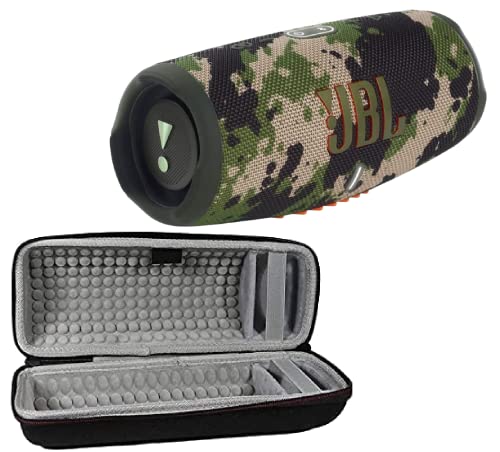 JBL Charge 5 Portable Bluetooth Speaker - IP67 Waterproof Wireless Speaker with 20H Playtime, USB Charge Out & Hard Travel Case (Camouflage) | Perfect for Outdoor Adventures, Beach Parties & Travel