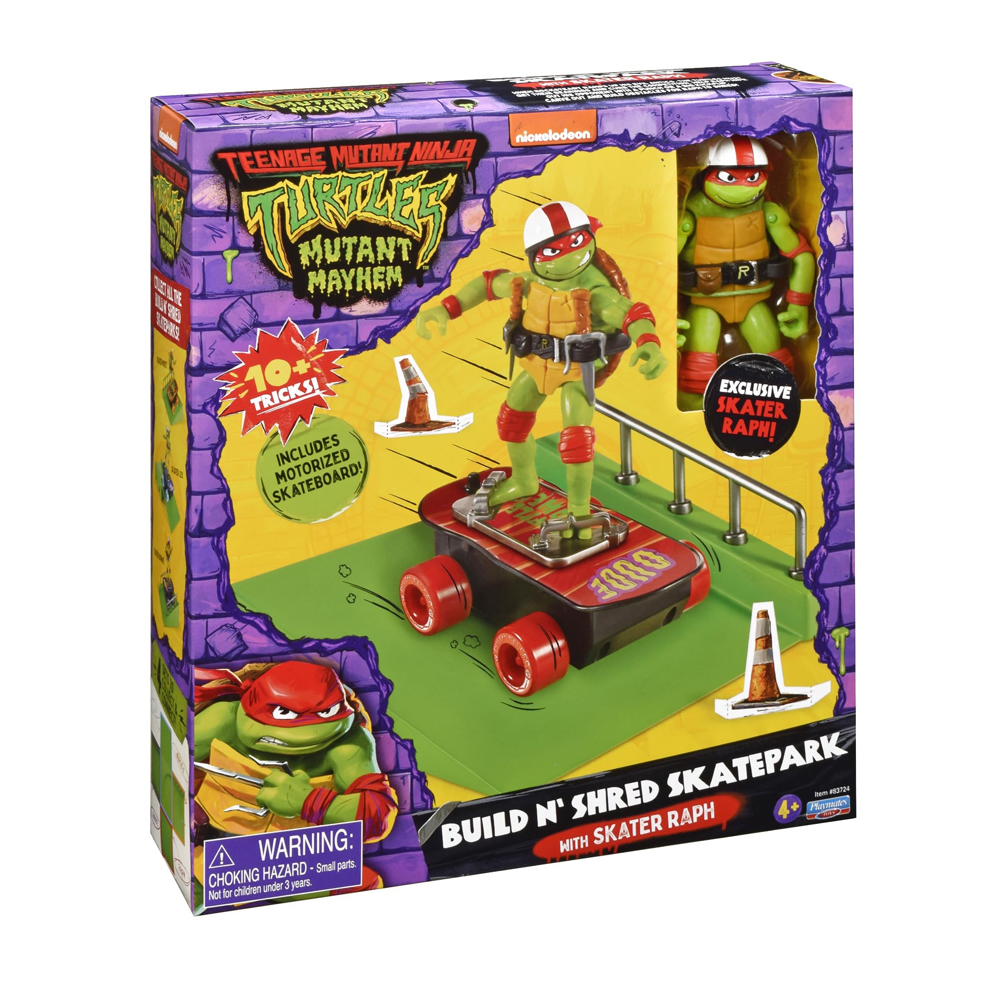Playmates Toys Teenage Mutant Ninja Turtles: Mutant Mayhem Raphael Action Figure with Skateboard & Accessories - Amazon Exclusive Collectible Toy for Kids & TMNT Fans - Perfect for Playtime, Display & Gift Giving