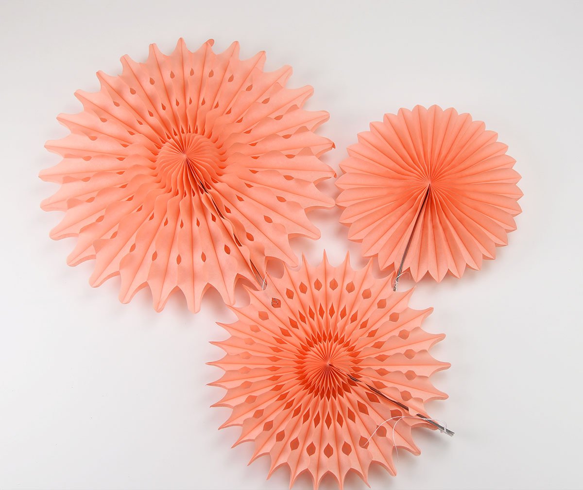 Mint Peach Baby Shower Decorations - Mint Cream Peach Tissue Paper Fans for Gender Reveal, Bridal Shower & Birthday Party Decorations | Perfect for Nursery, Wedding & Bachelorette Party Themes