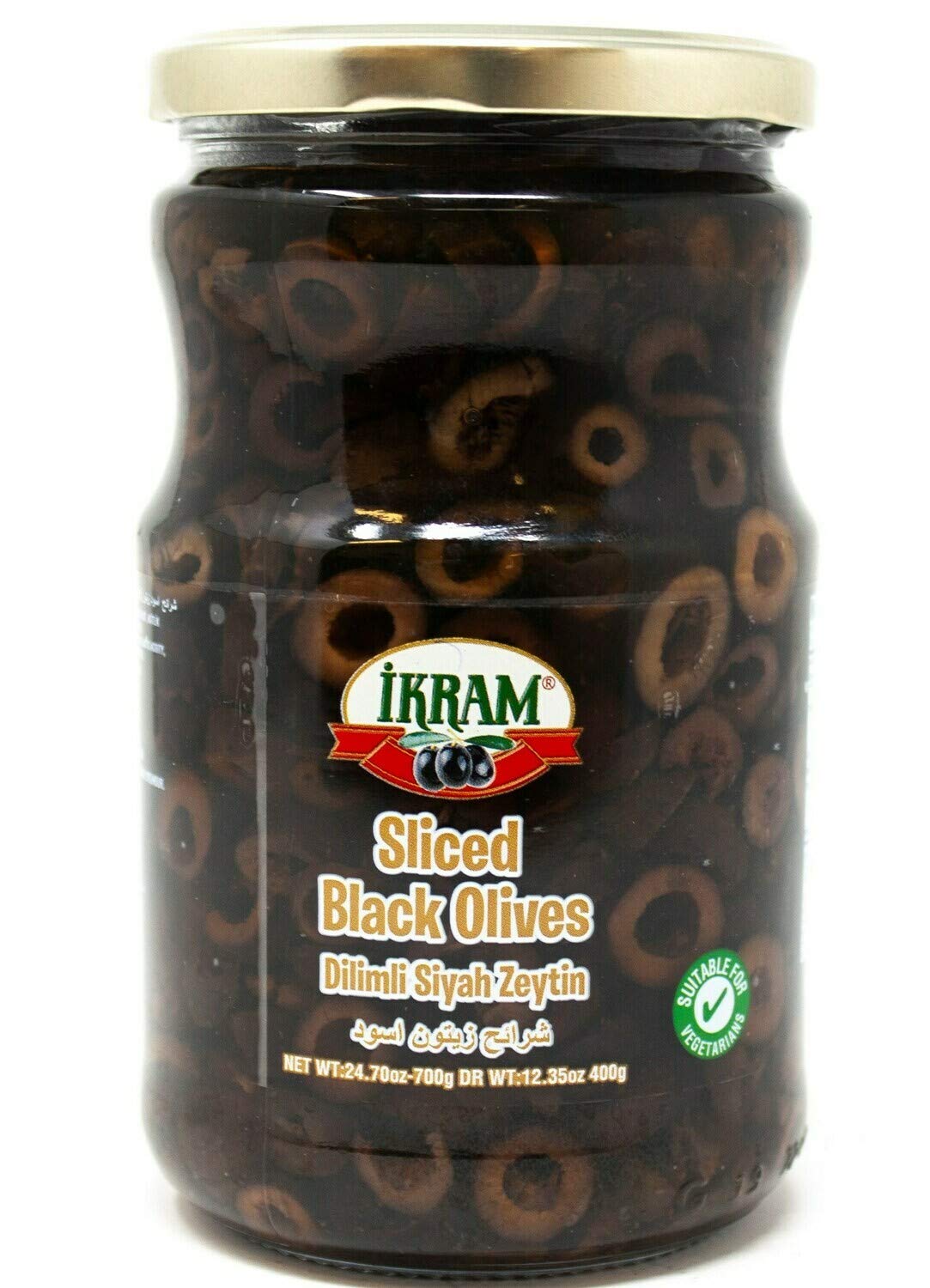 Premium Ikram Sliced Turkish Black Olives 350g (12.3oz) - Mediterranean Flavor for Salads, Pizzas & Charcuterie Boards