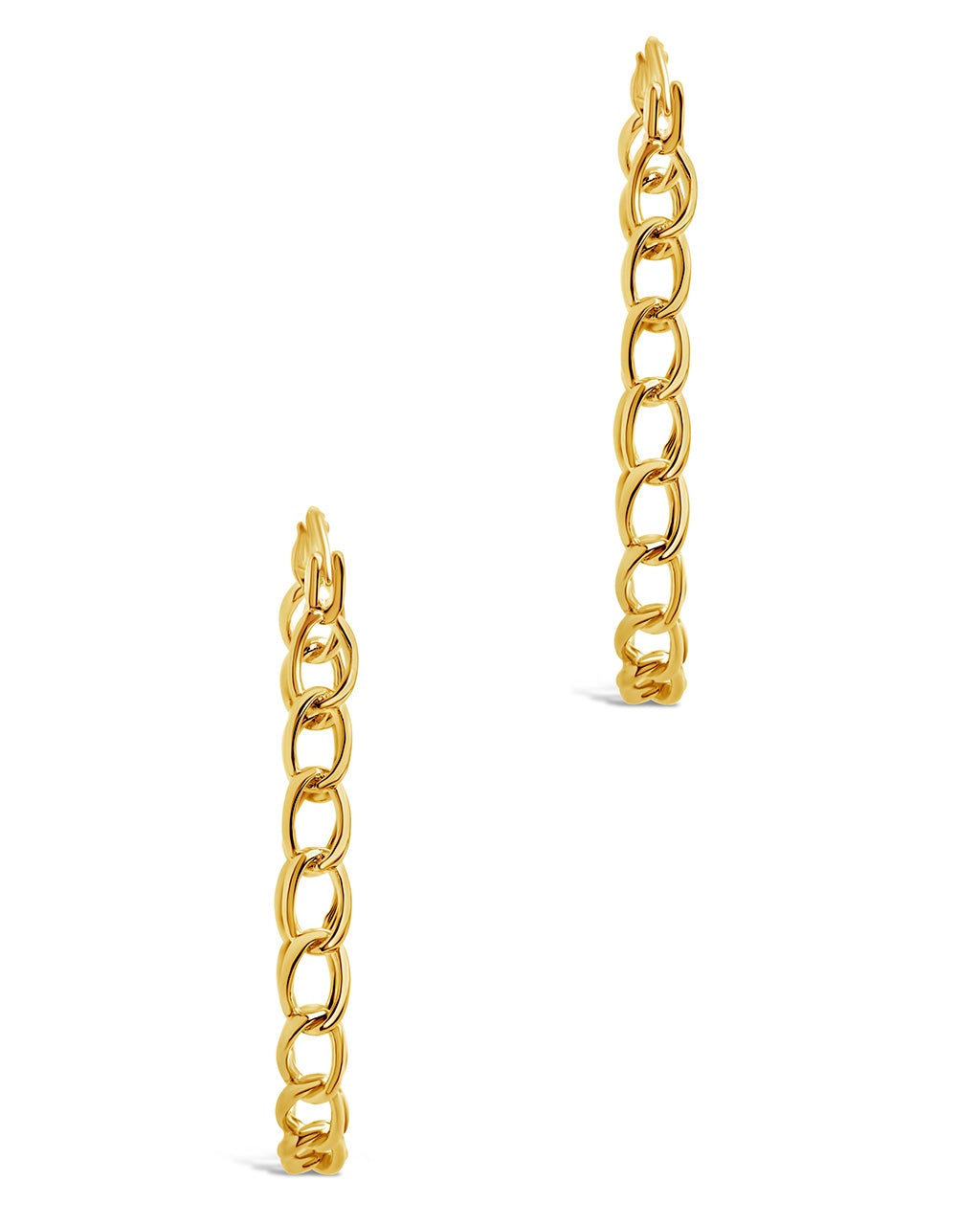 Trendy Chain Link Statement Hoop Earrings for Women - Fashion Gold & Silver Dangle Earrings for Party, Wedding & Everyday Wear