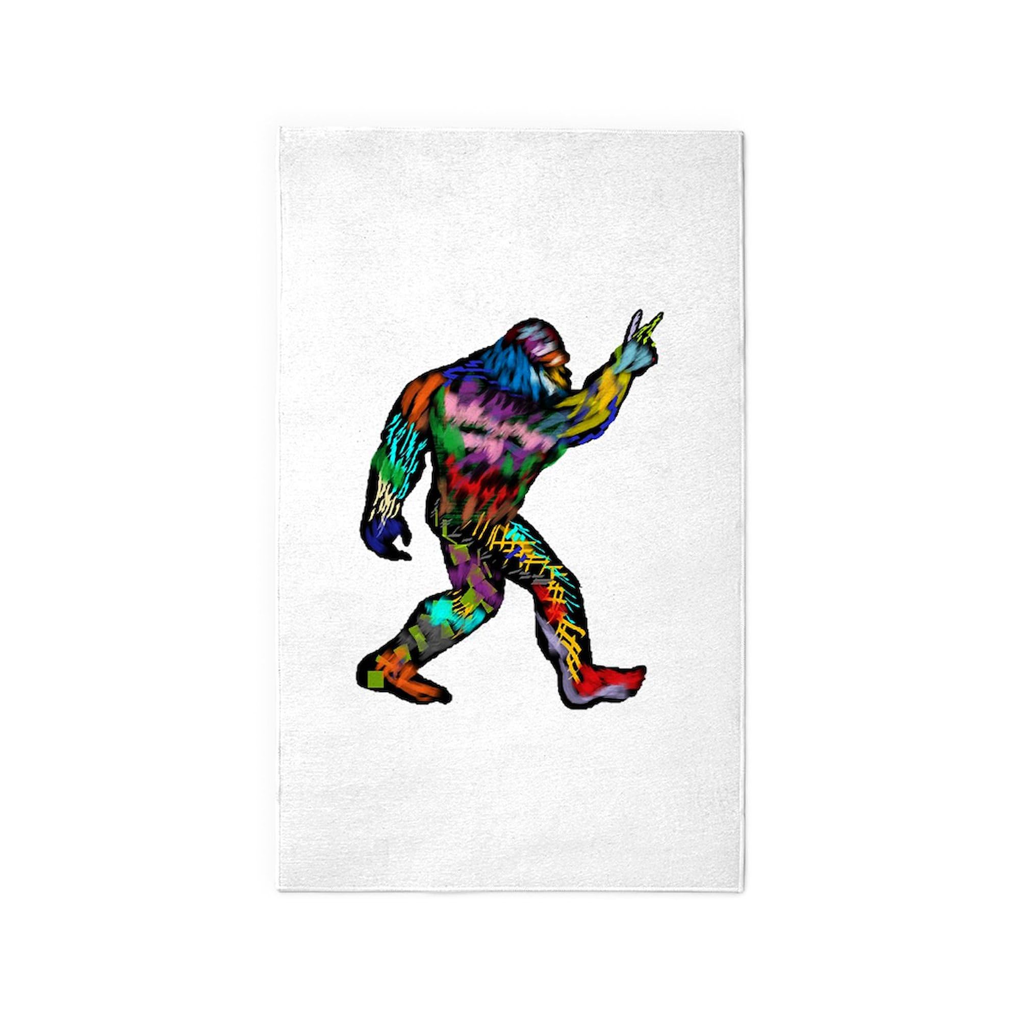 Peace UP Area Rug - Decorative Fabric Throw Rug for Living Room, Bedroom & Dorm | Non-Slip Soft Floor Mat - Home & Office Decor
