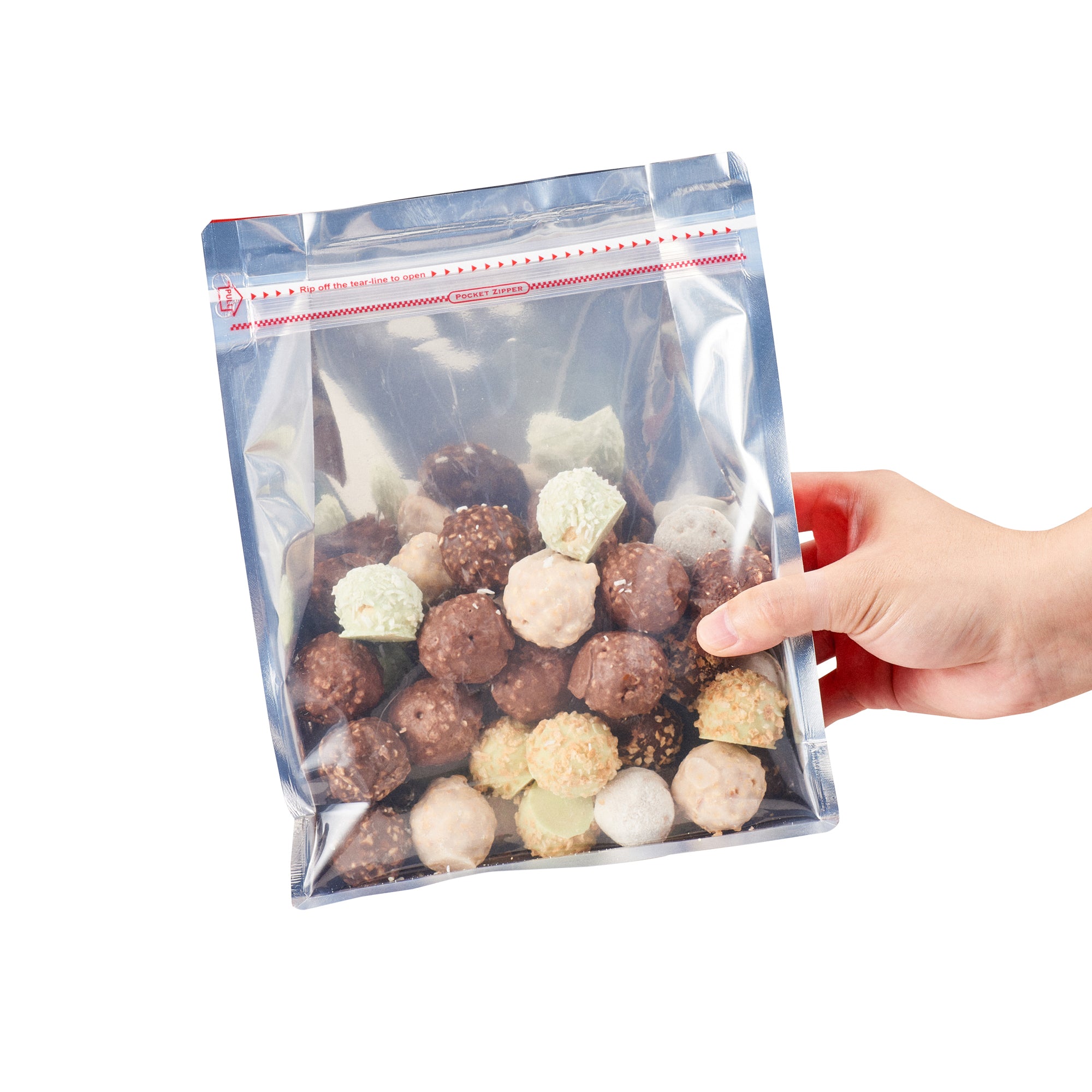 Premium Red Plastic Snack Bags - Large 9.5