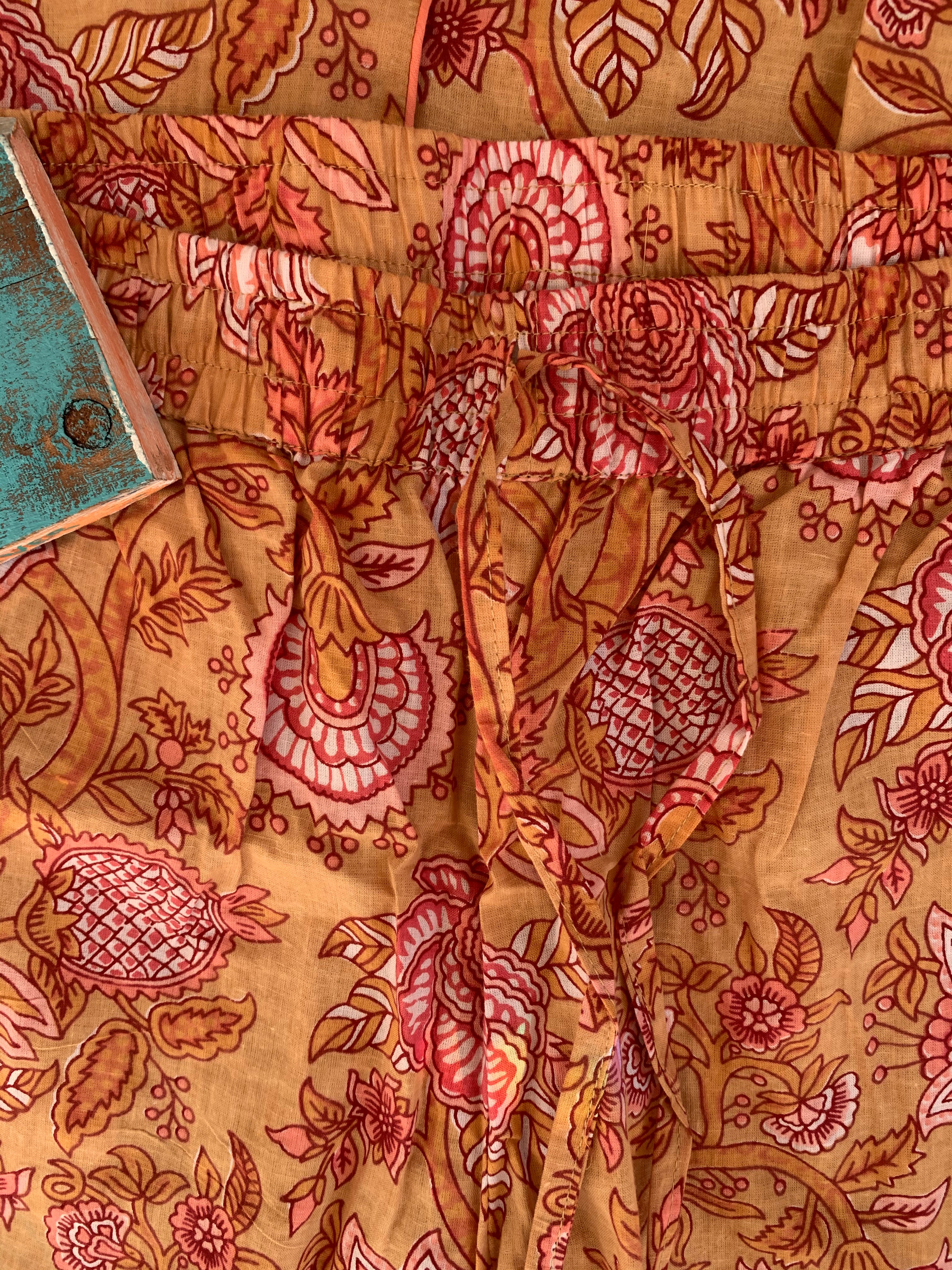 Hand Block Print Cotton Pajama Set - Soft & Cozy Lounge Wear for Women - Perfect for Sleepwear, Relaxing at Home, and Comfortable Nightwear