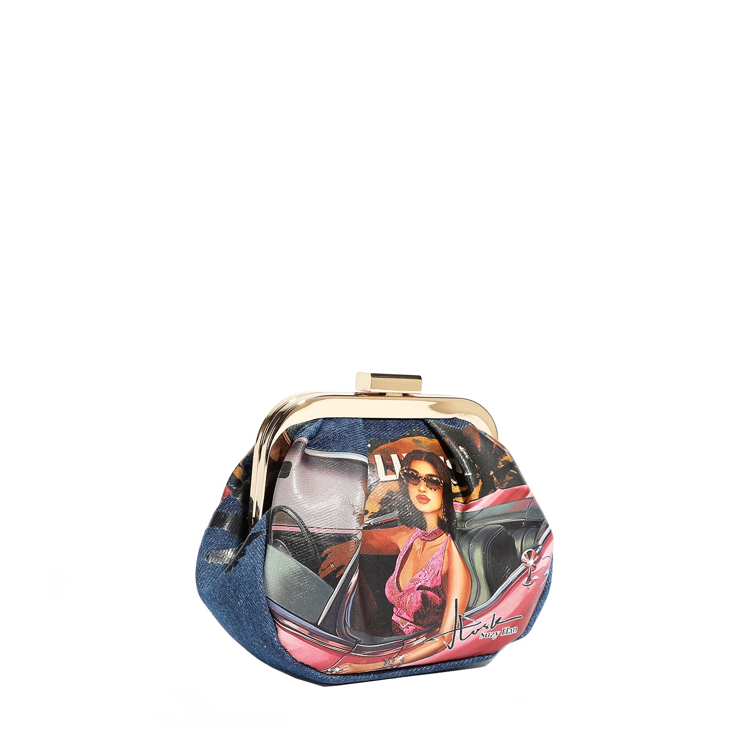 Denim Mini Coin Purse Wristlet - Stylish & Compact Wallet for Women - Perfect for Parties, Shopping & Everyday Use