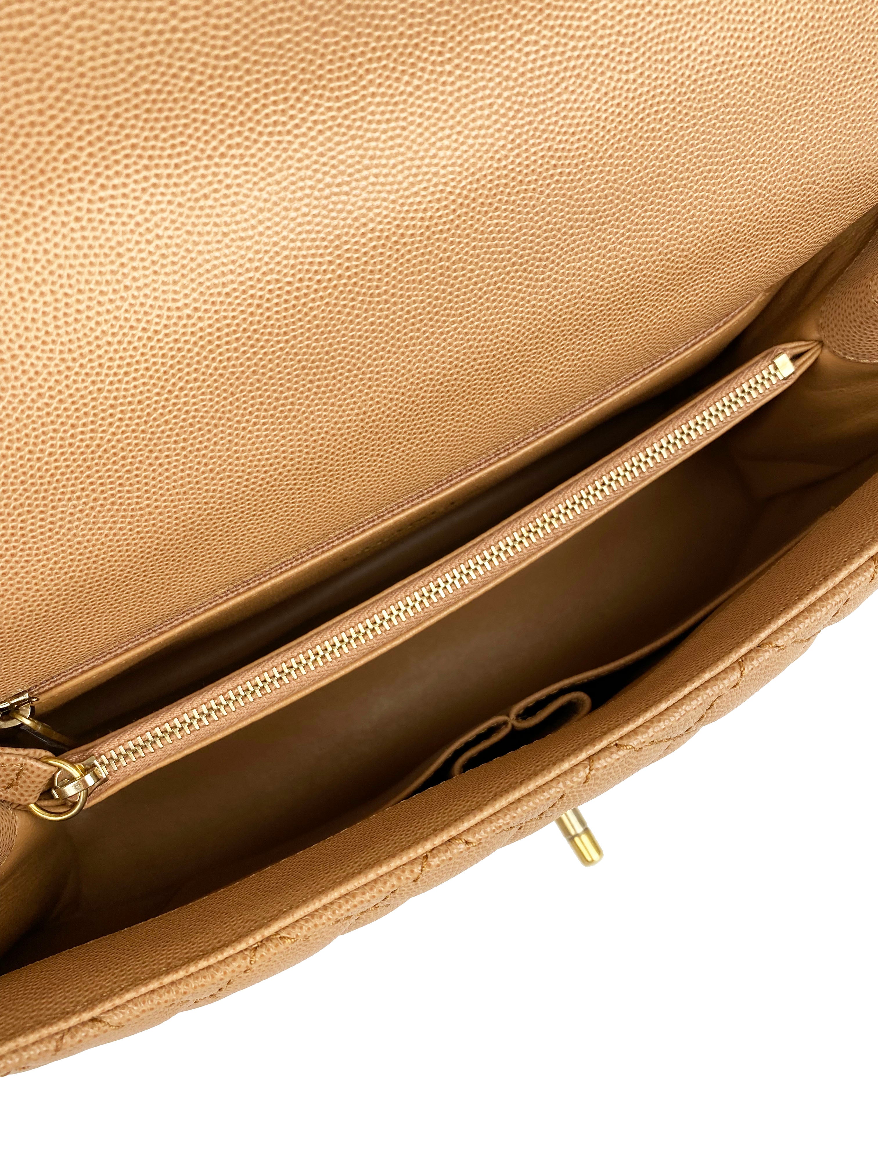 Chanel Large Beige Coco Lizard Handle Bag - Luxury Designer Handbag for Women, Perfect for Parties, Weddings & Special Occasions