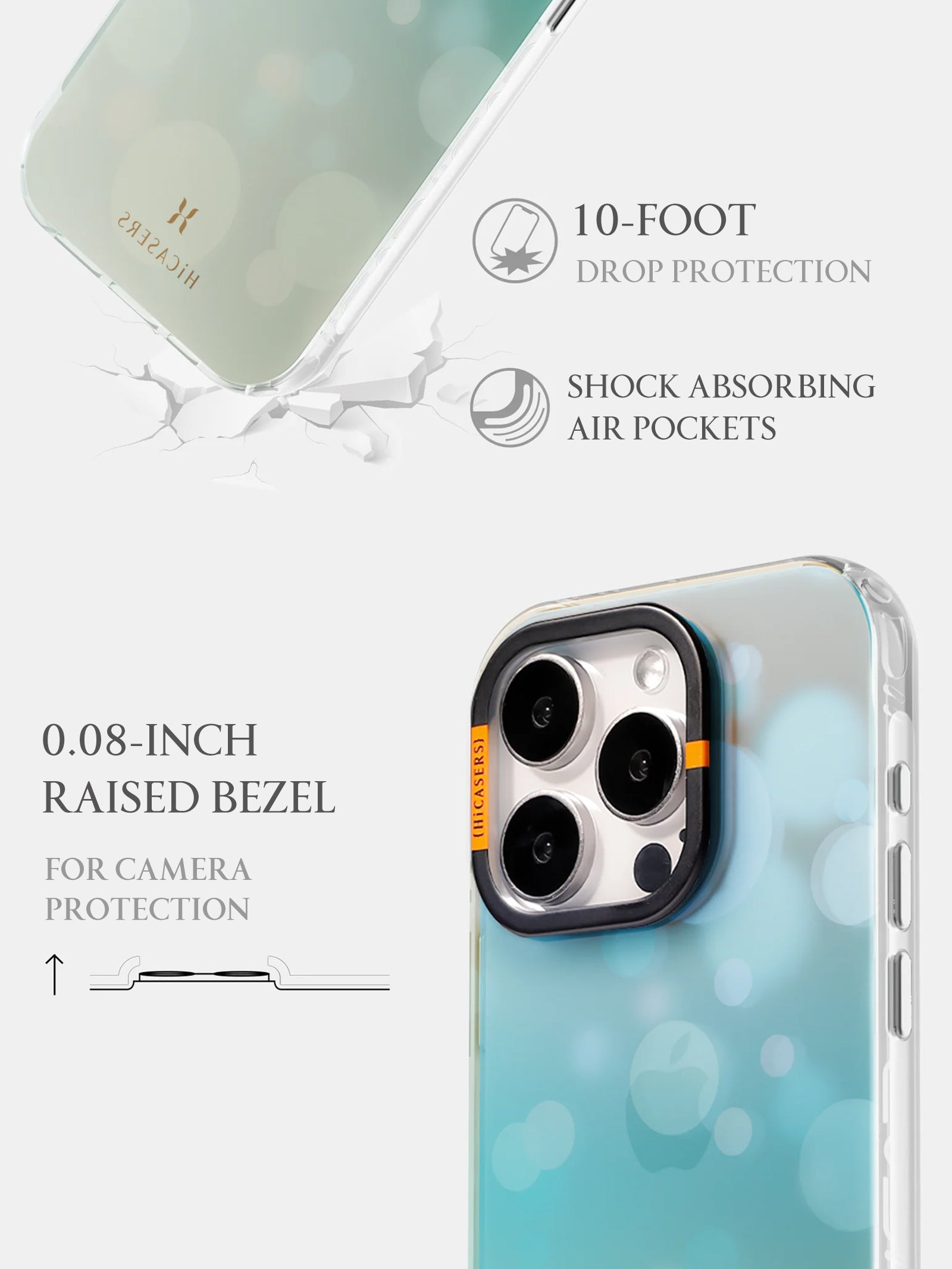 Bokeh Effects Iridescent Phone Case - Green | Shatterproof Protective Cover for iPhone & Samsung | Perfect for Photography Enthusiasts & Outdoor Adventures
