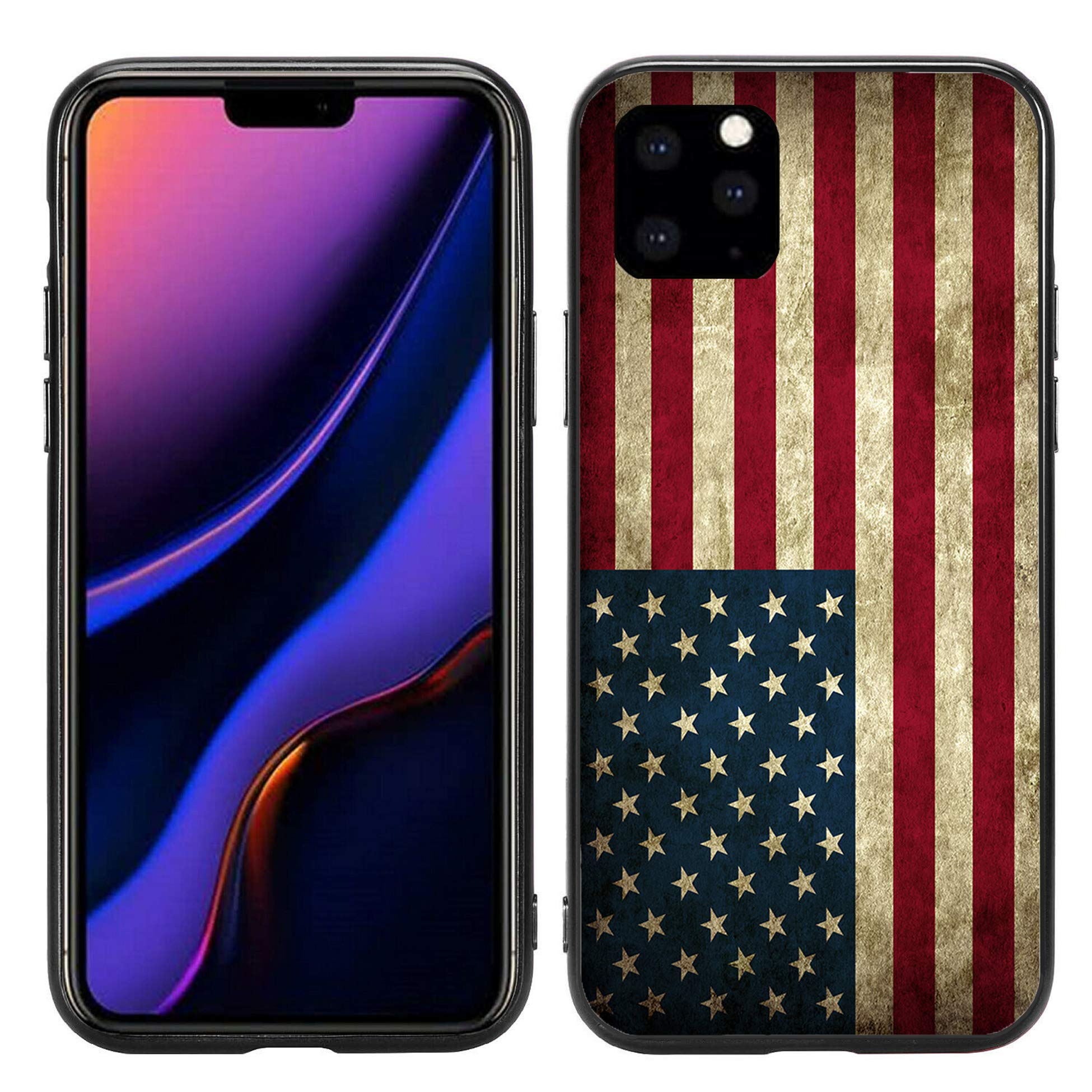 Patriotic USA American Flag Grunge Design iPhone 12 Pro Max 6.7-inch Case 2020 - Durable Protective Cover by Atomic Market | Perfect for Everyday Use, Travel & Showing American Pride