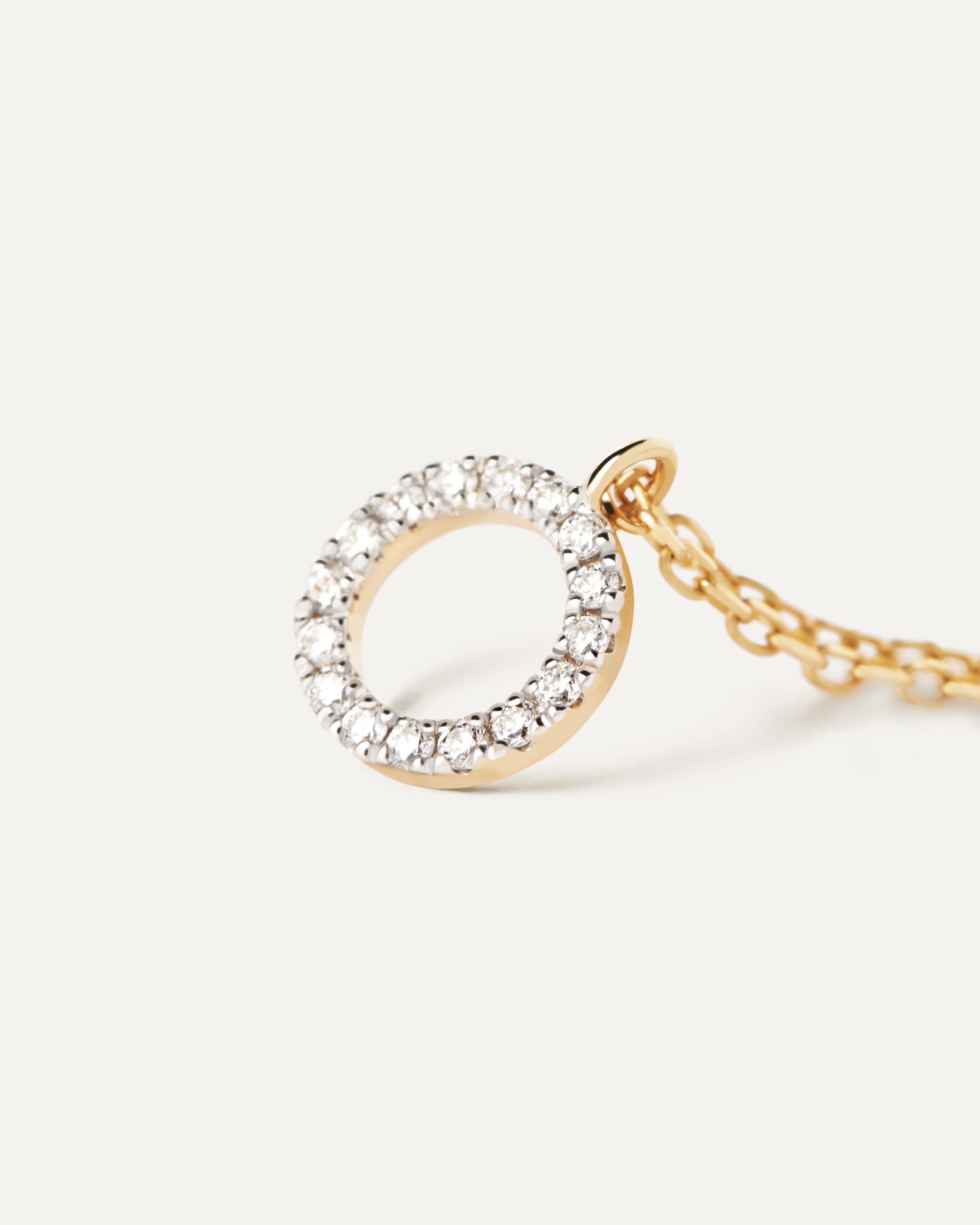 Elegant Diamond & Gold Circle Necklace for Women - Perfect for Weddings, Parties & Everyday Wear